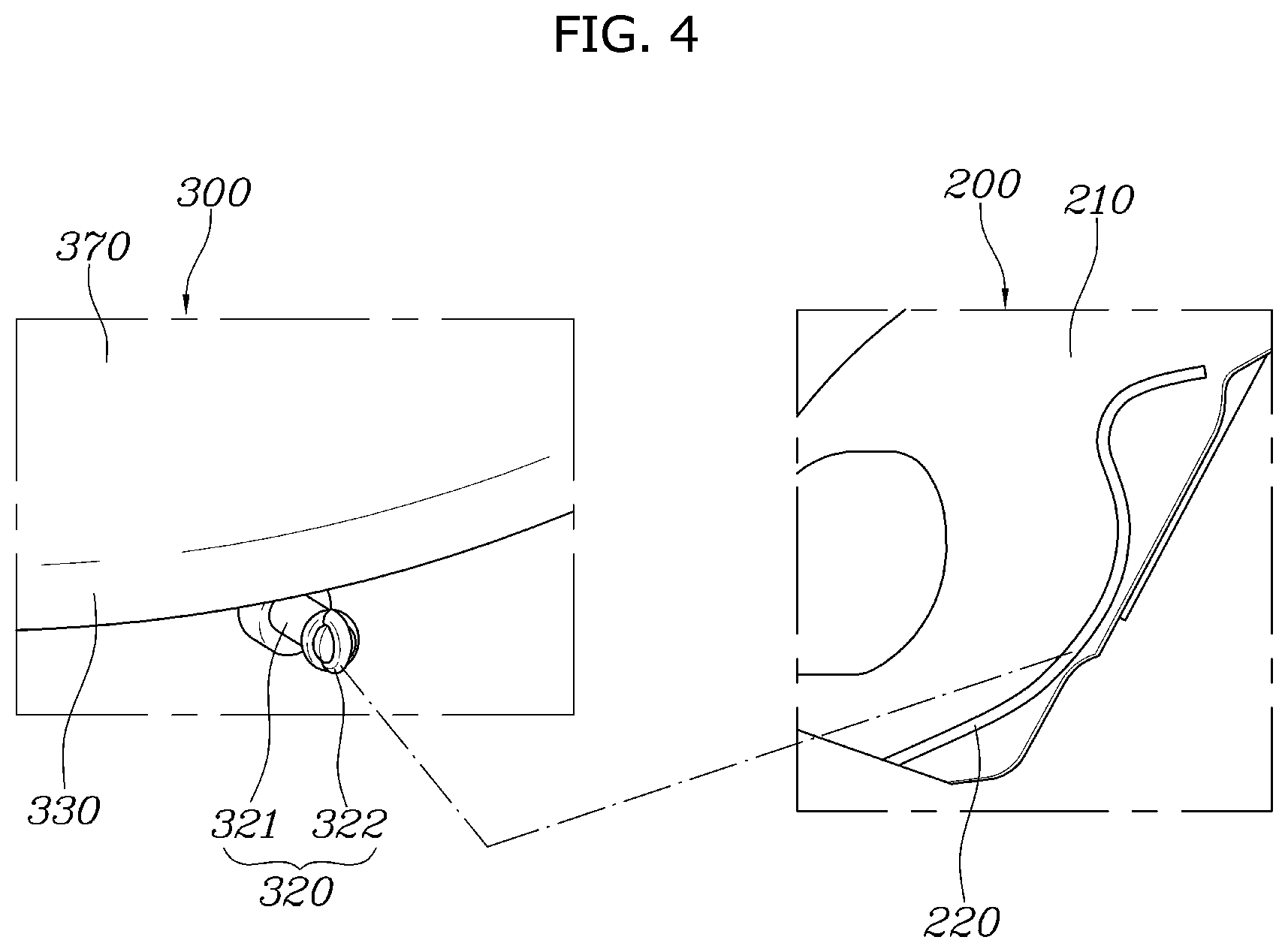 Patent US12403805 Figure 4 – Armrest assembly of rear seat for vehicle