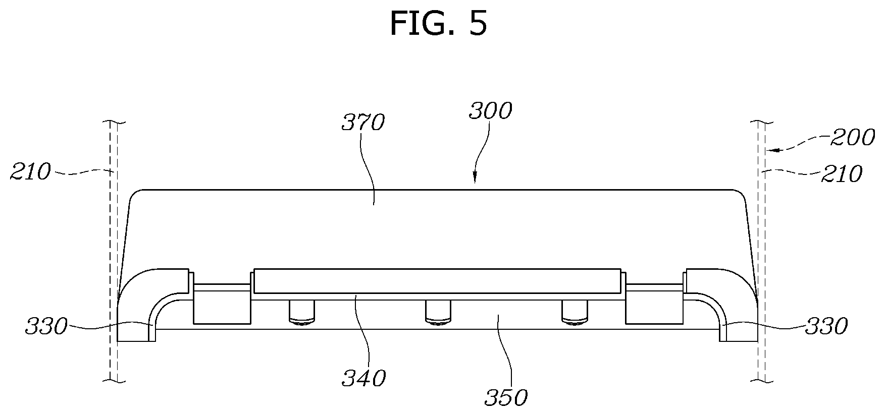Patent US12403805 Figure 5 – Armrest assembly of rear seat for vehicle
