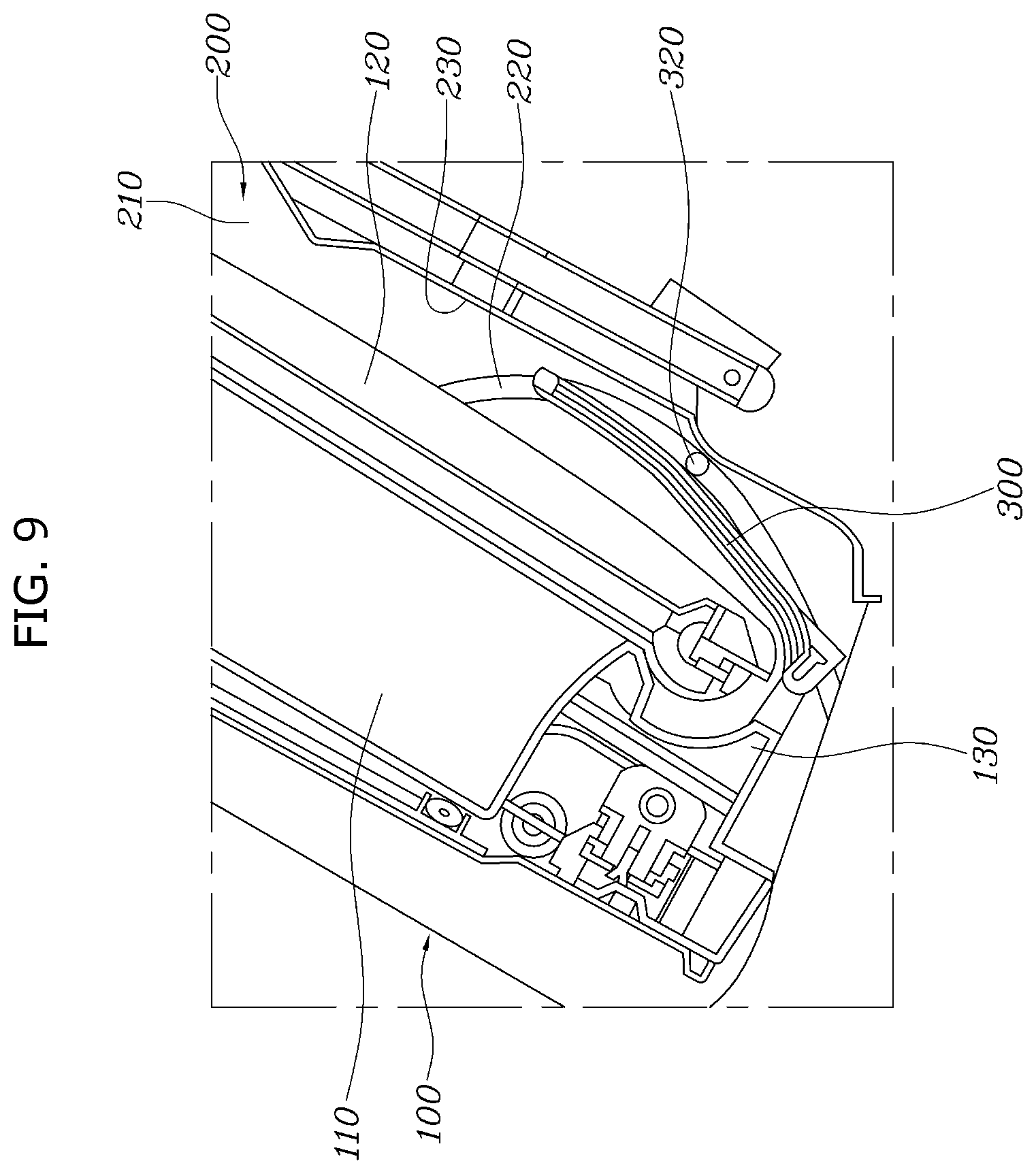 Patent US12403805 Figure 9 – Armrest assembly of rear seat for vehicle