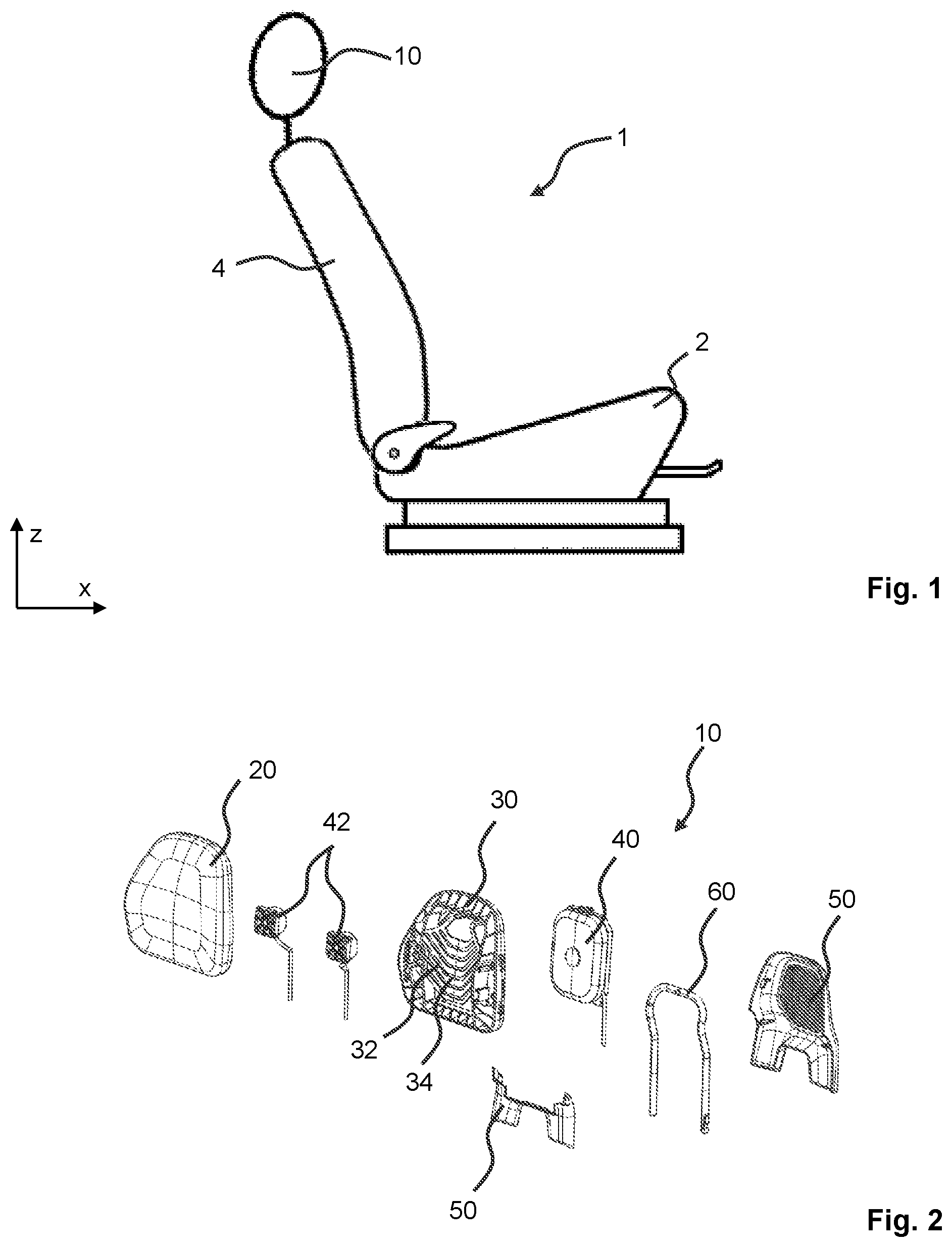 Patent US12403806 — Head restraint for a vehicle seat, and vehicle seat — Figure 1