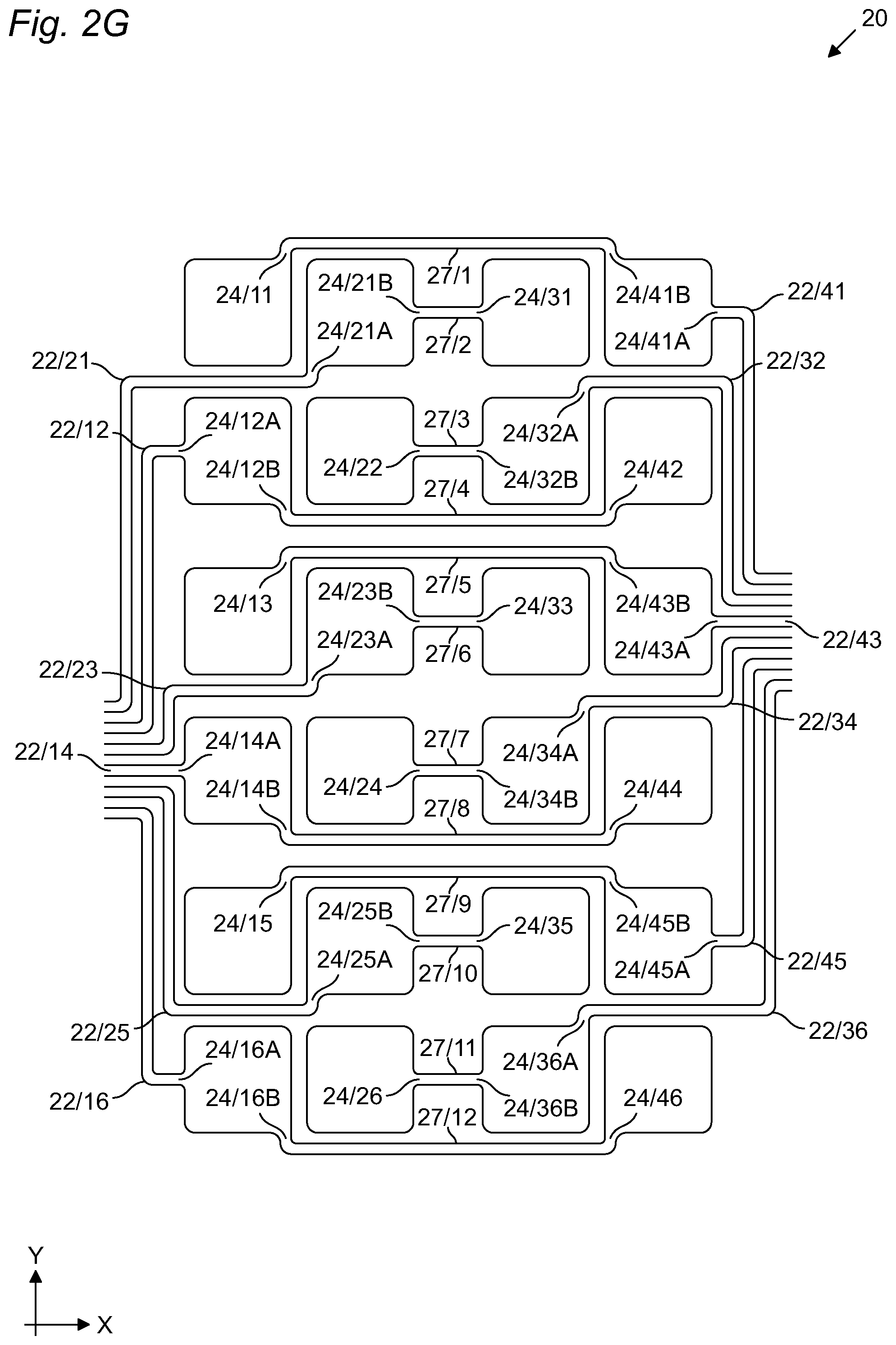 Patent US12403807 Figure 8 – Pneumatic bladder arrangement for a seat and method for manufacturing the same