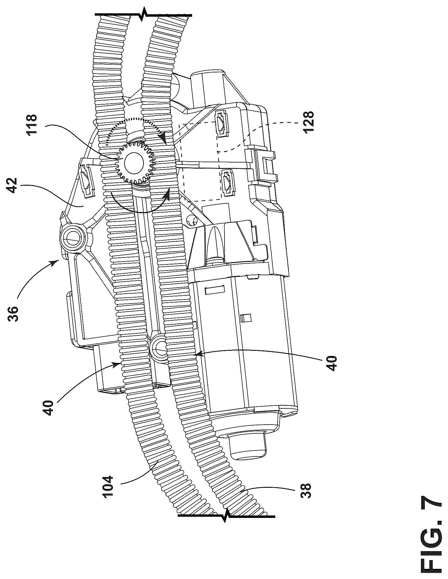 Patent US12403808 Figure 7 – Vehicle console assembly