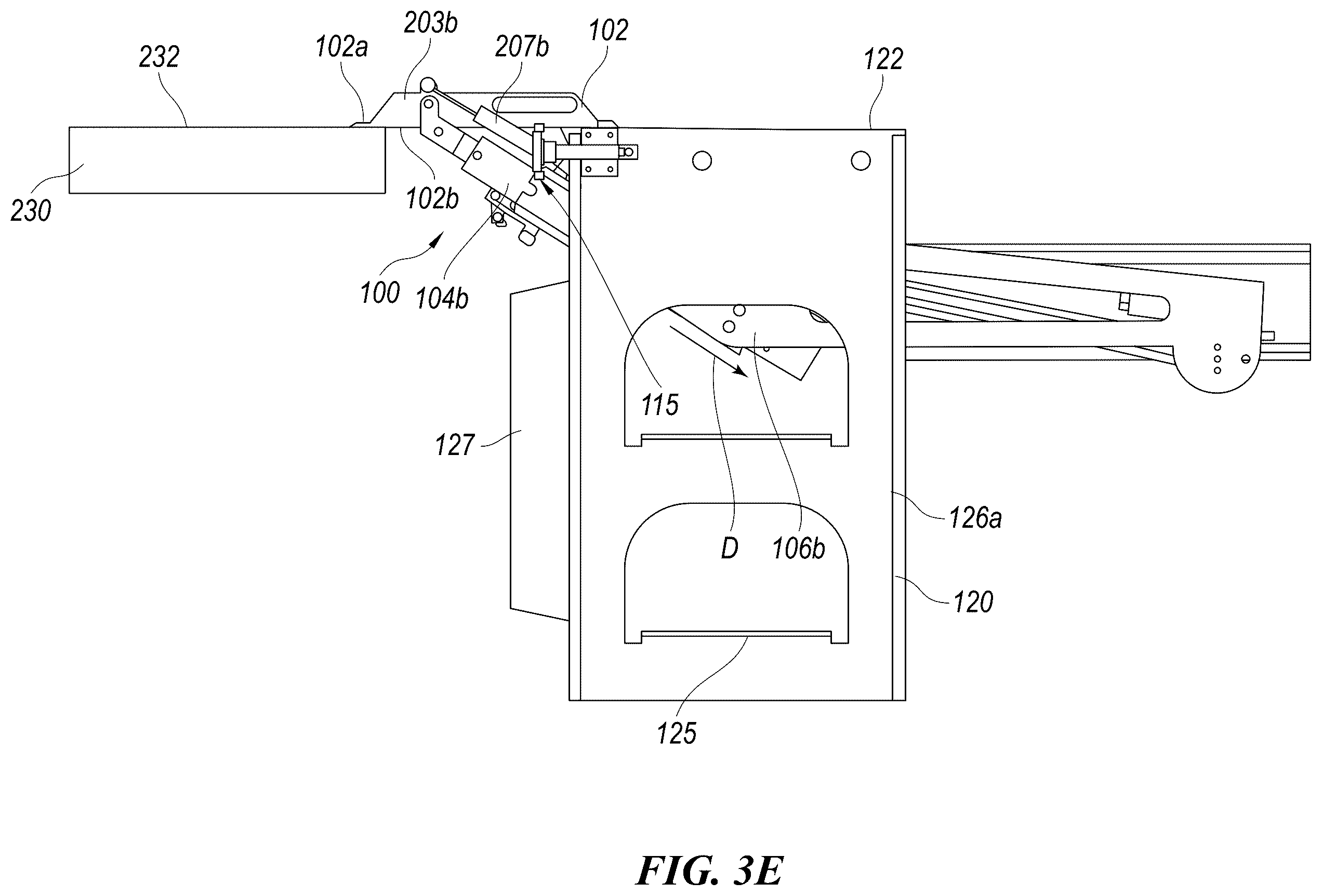 Patent US12403809 Figure 7 – Transfer ramp systems for loading, unloading, or transferring cargo between one or more commercial vehicles and associated systems, devices, and methods
