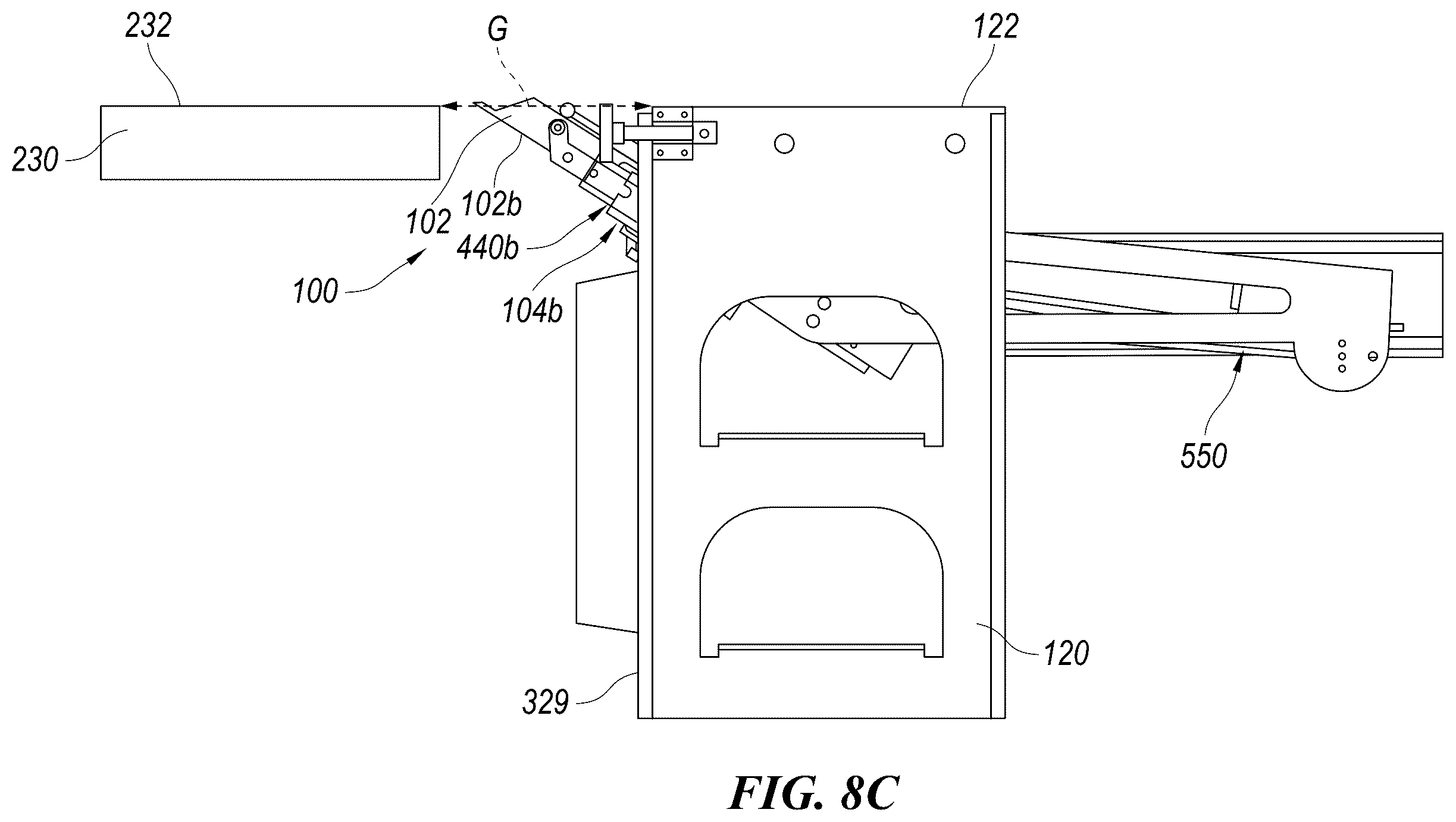 Patent US12403809 Figure 15 – Transfer ramp systems for loading, unloading, or transferring cargo between one or more commercial vehicles and associated systems, devices, and methods