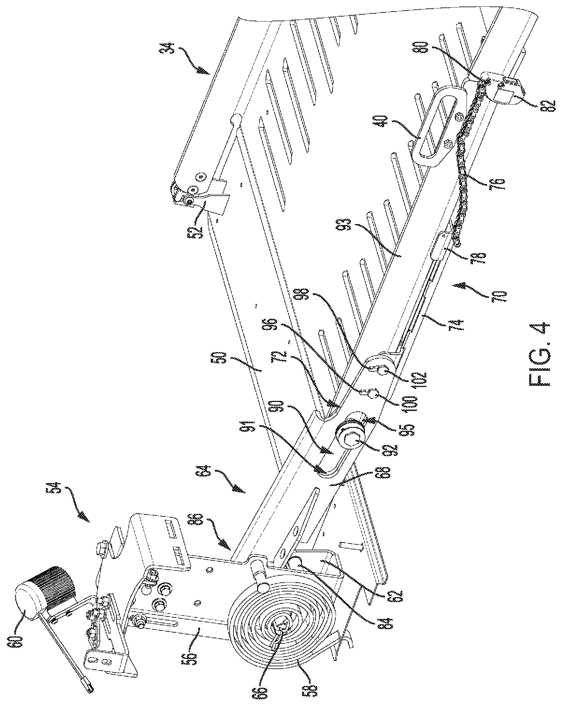 Patent US12403810 Figure 4 – Ramp assembly for a passenger vehicle