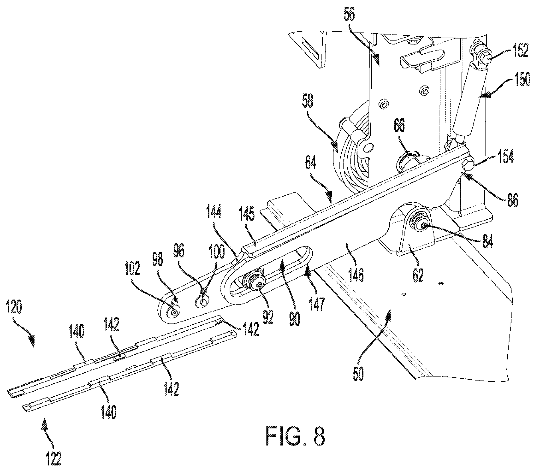 Patent US12403810 Figure 8 – Ramp assembly for a passenger vehicle