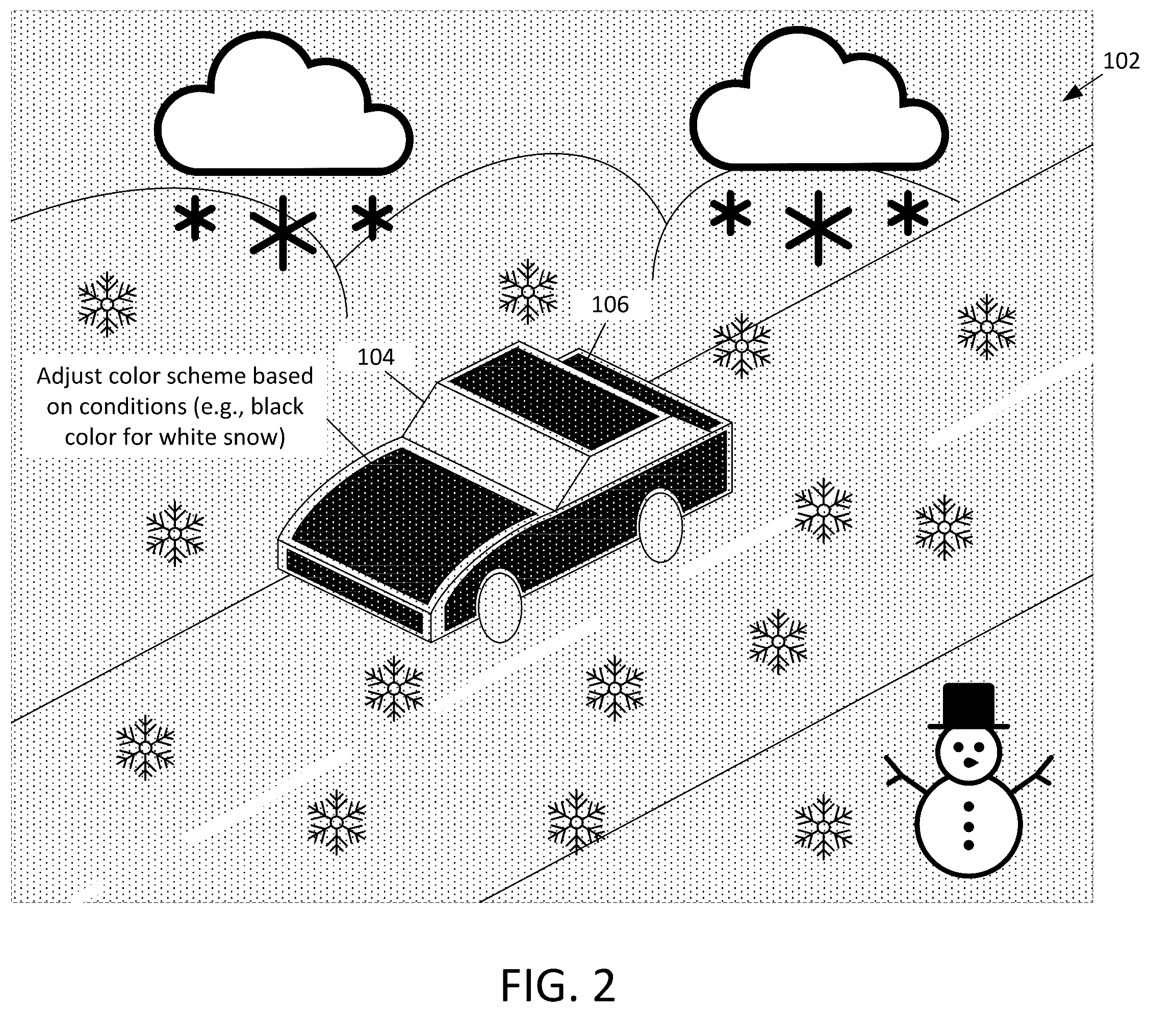 Patent US12403819 Figure 2 – System and methods to modify active car paint