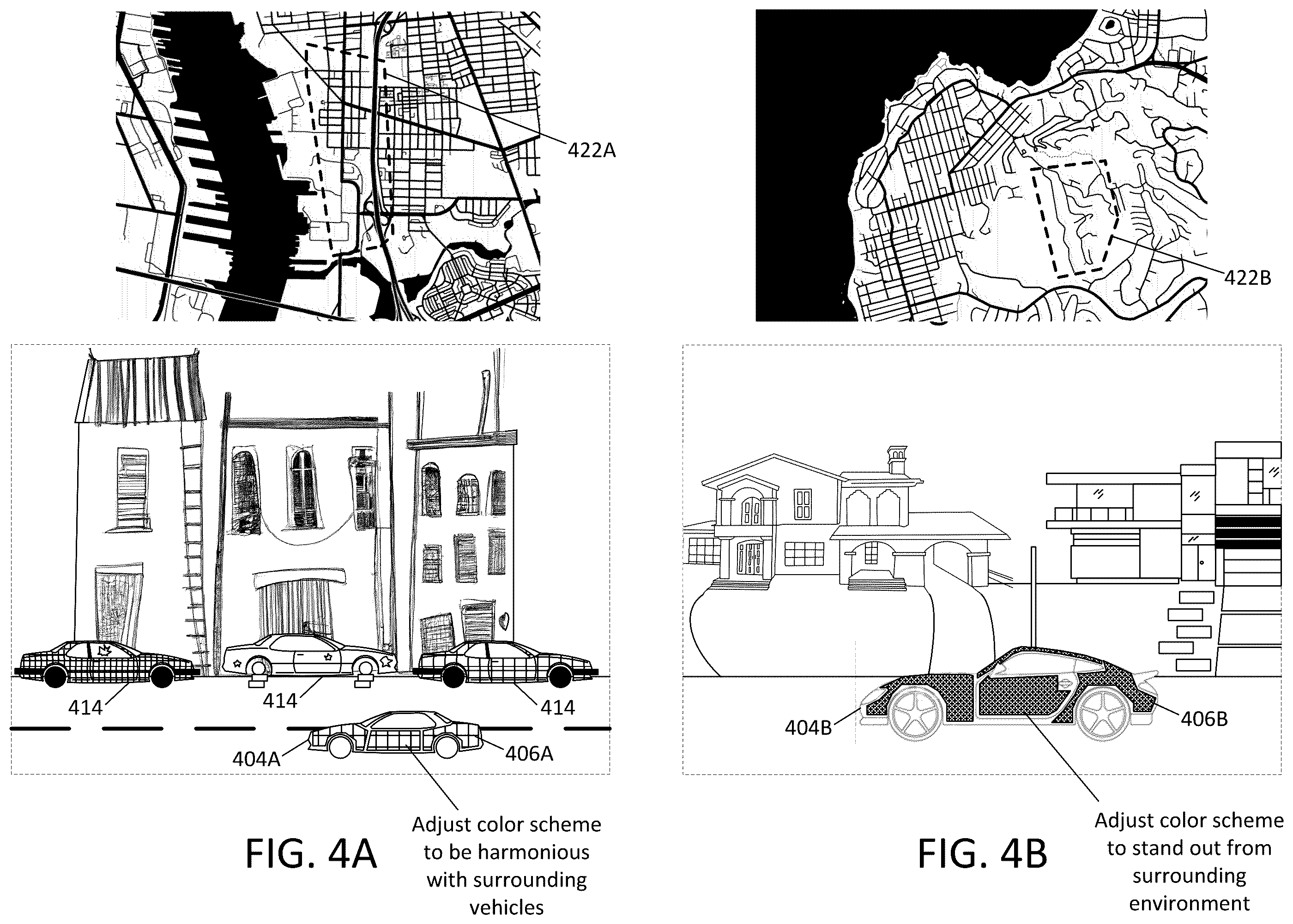 Patent US12403819 Figure 4 – System and methods to modify active car paint