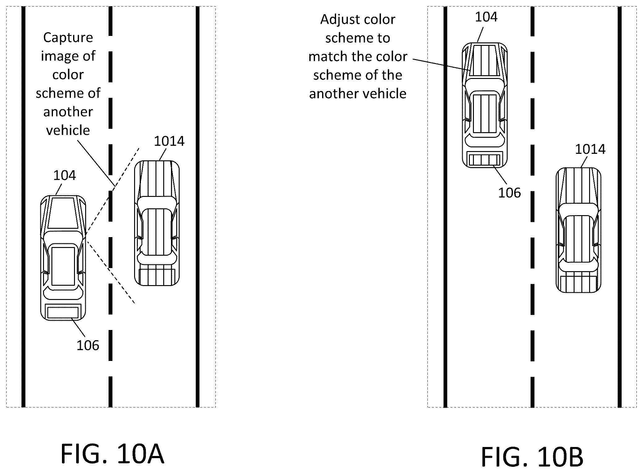 Patent US12403819 Figure 10 – System and methods to modify active car paint