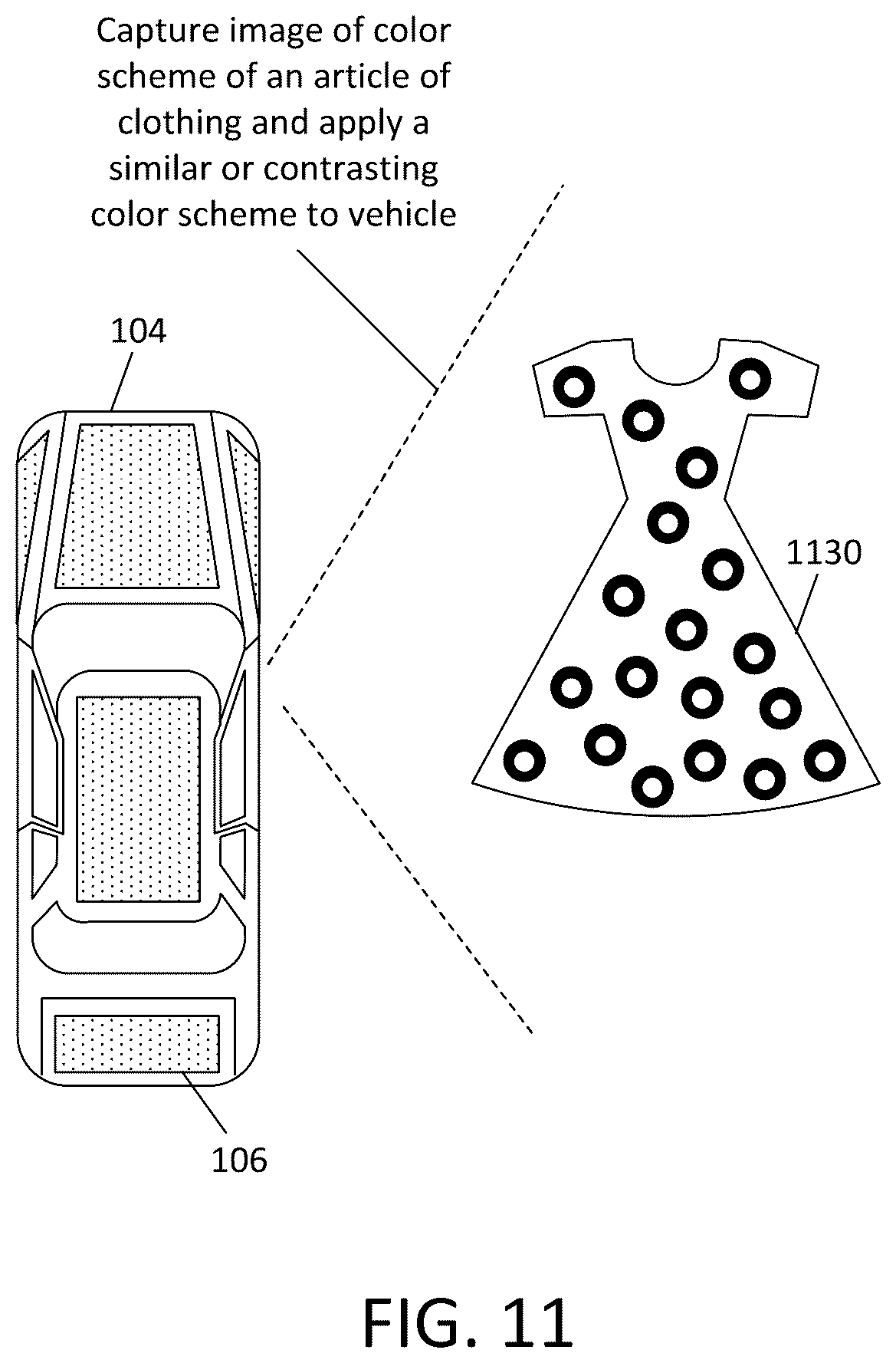 Patent US12403819 Figure 11 – System and methods to modify active car paint