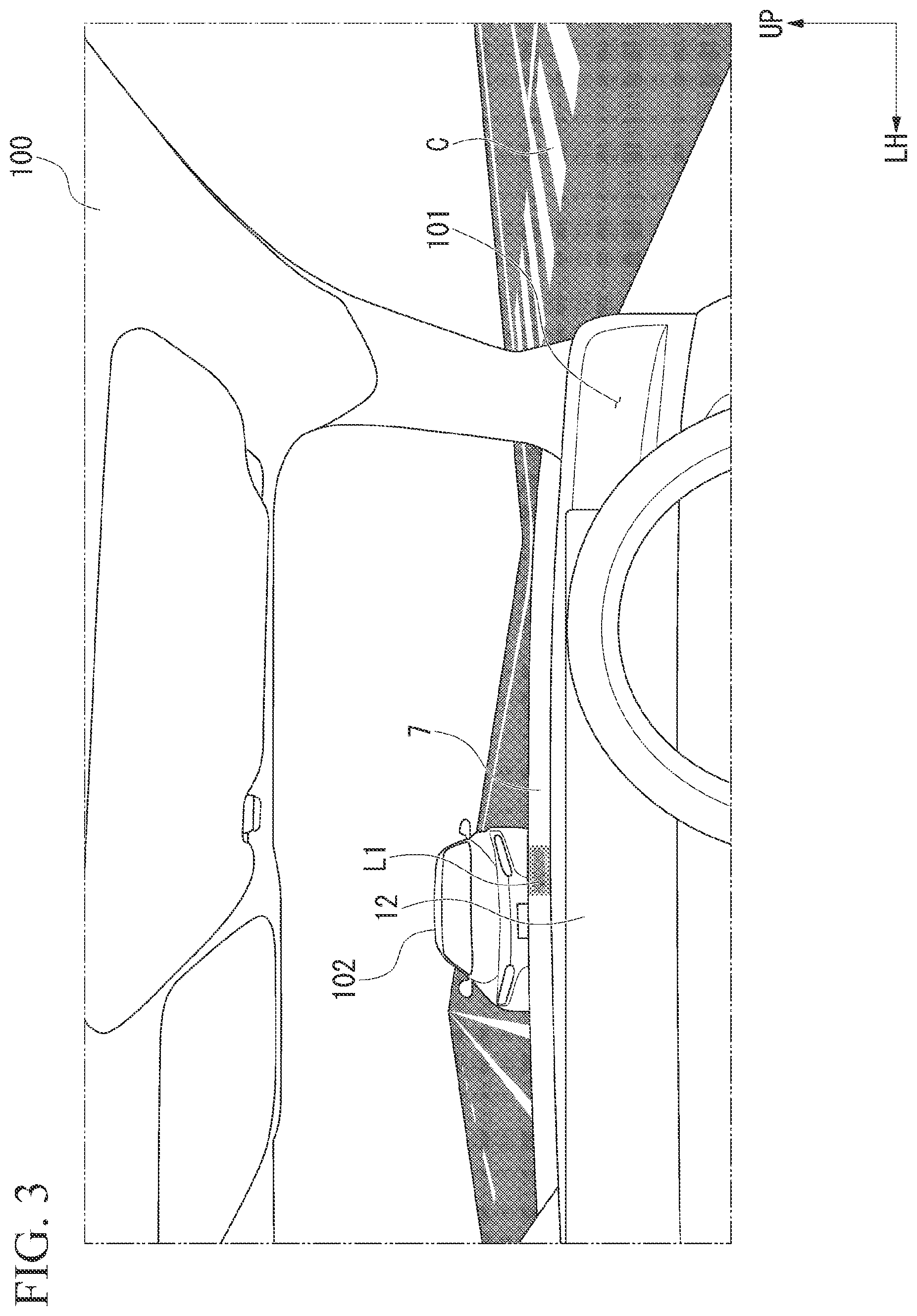 Patent US12403821 Figure 3 – Illumination device for vehicle and illumination device