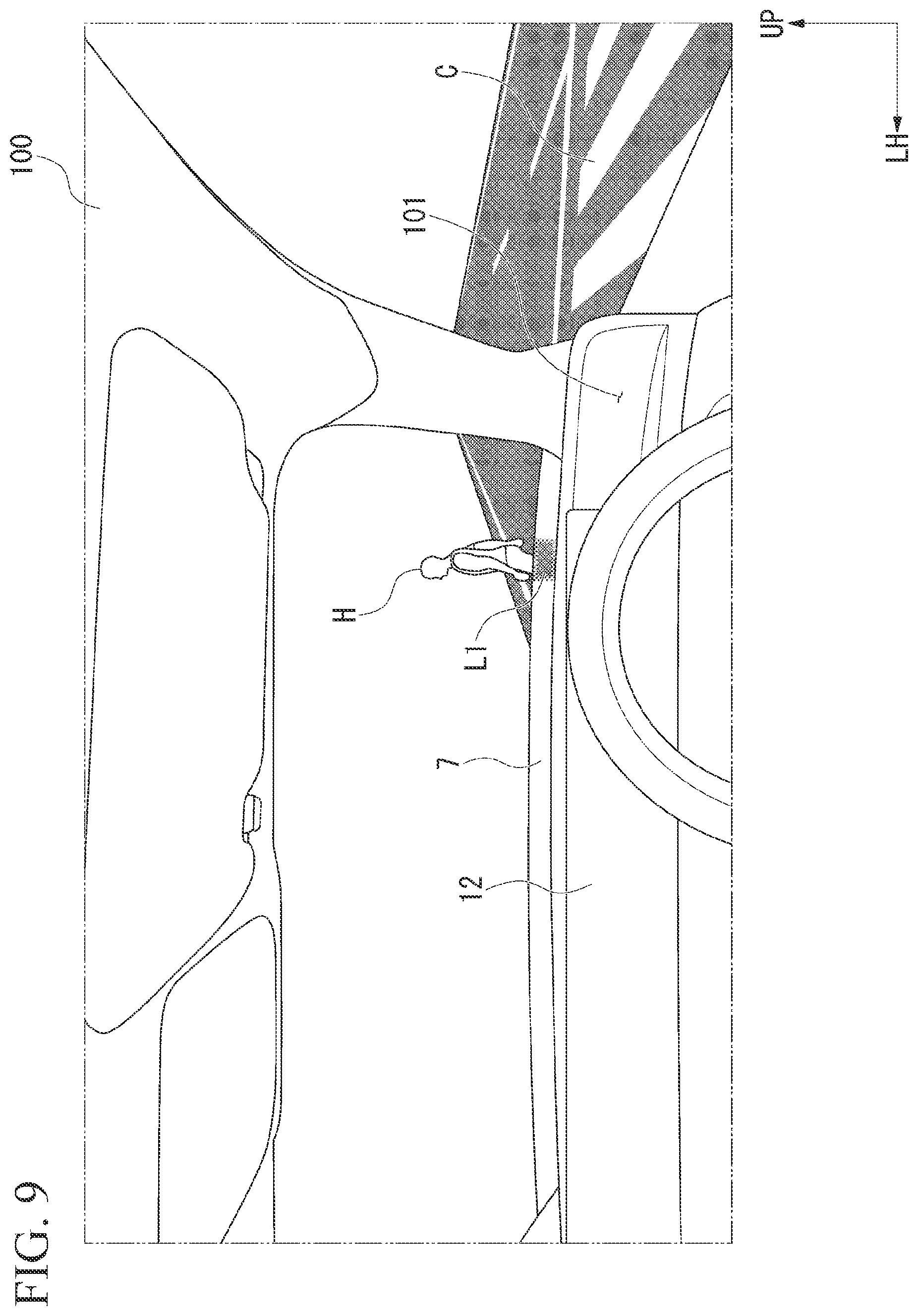 Patent US12403821 Figure 9 – Illumination device for vehicle and illumination device