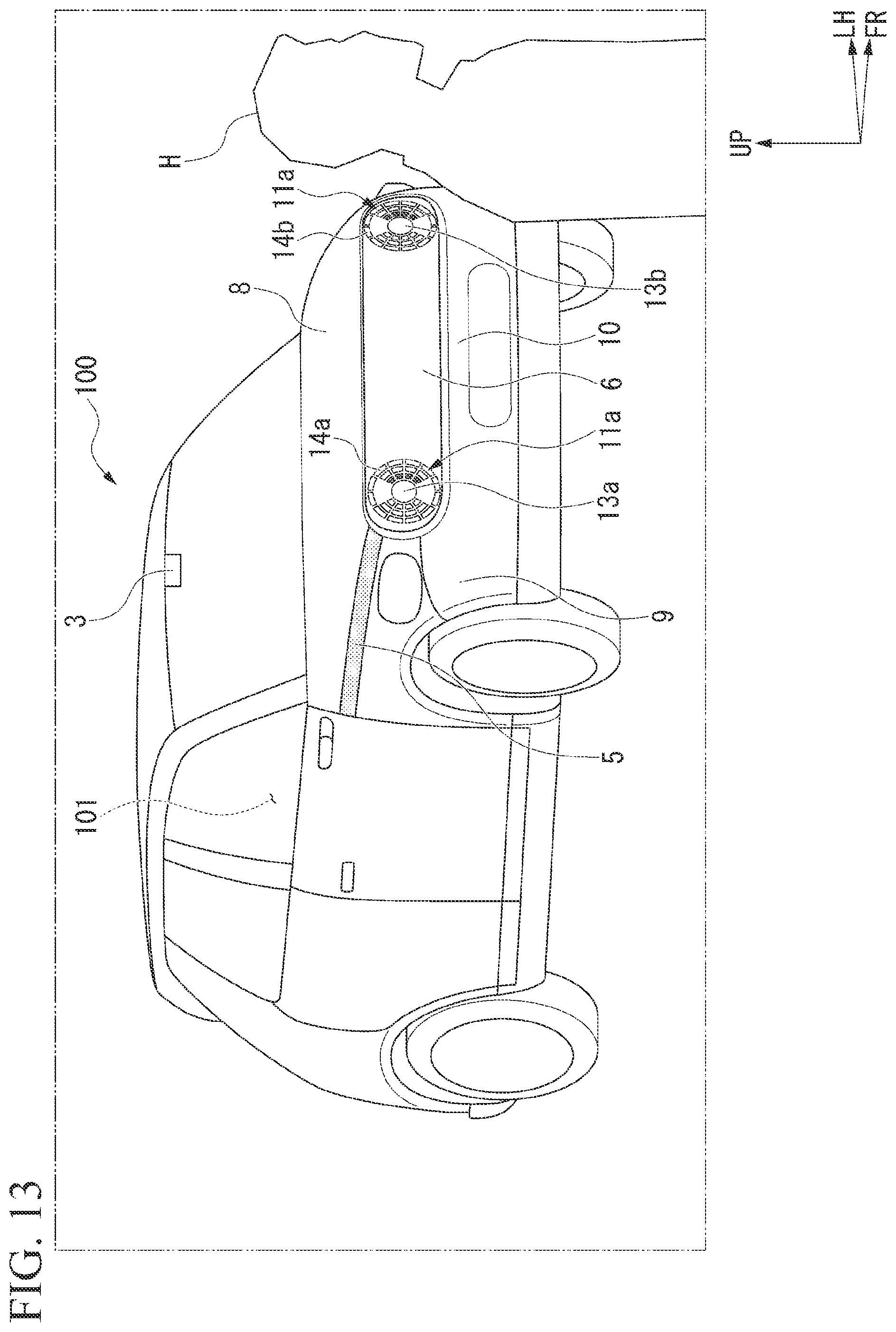 Patent US12403821 Figure 13 – Illumination device for vehicle and illumination device