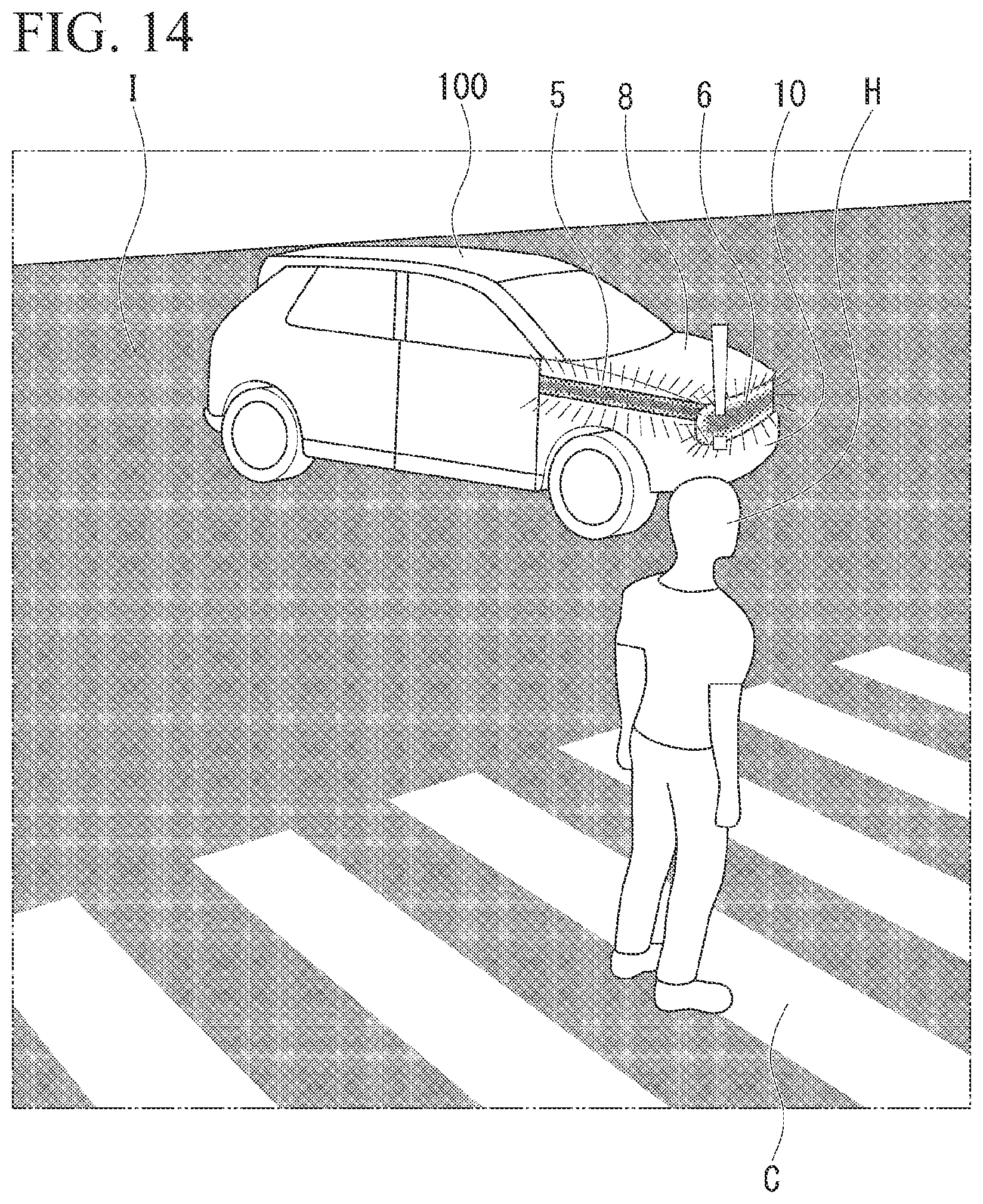 Patent US12403821 Figure 14 – Illumination device for vehicle and illumination device