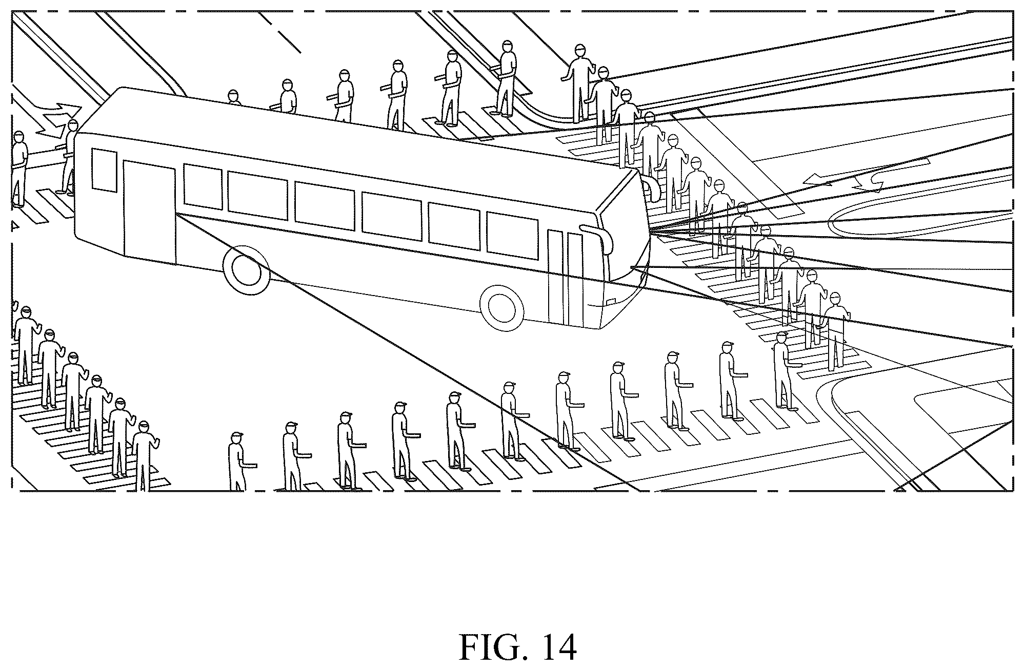 Patent US12403825 Figure 13 – Advanced pedestrian and/or driver alert and/or collision avoidance system