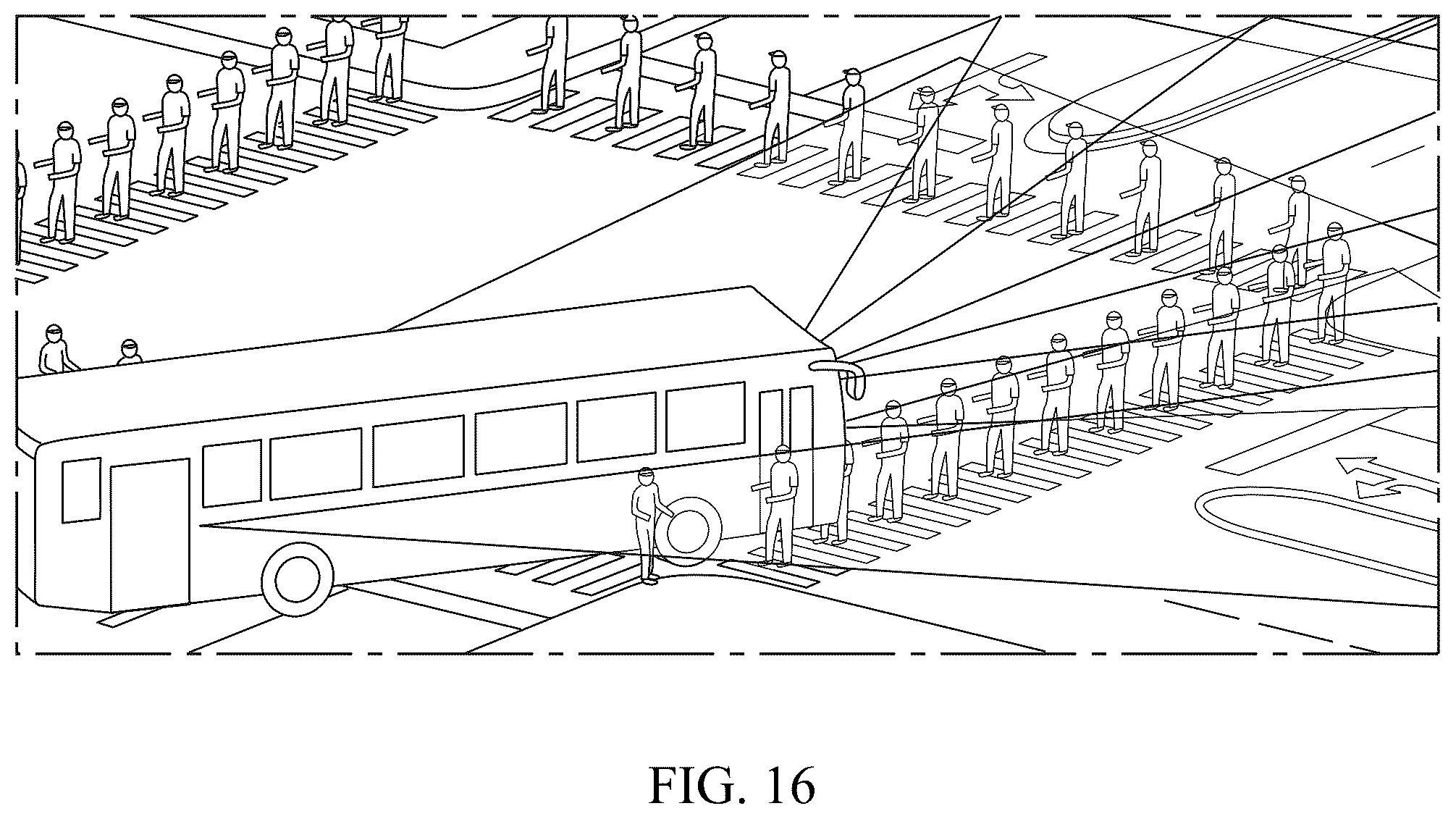 Patent US12403825 Figure 15 – Advanced pedestrian and/or driver alert and/or collision avoidance system