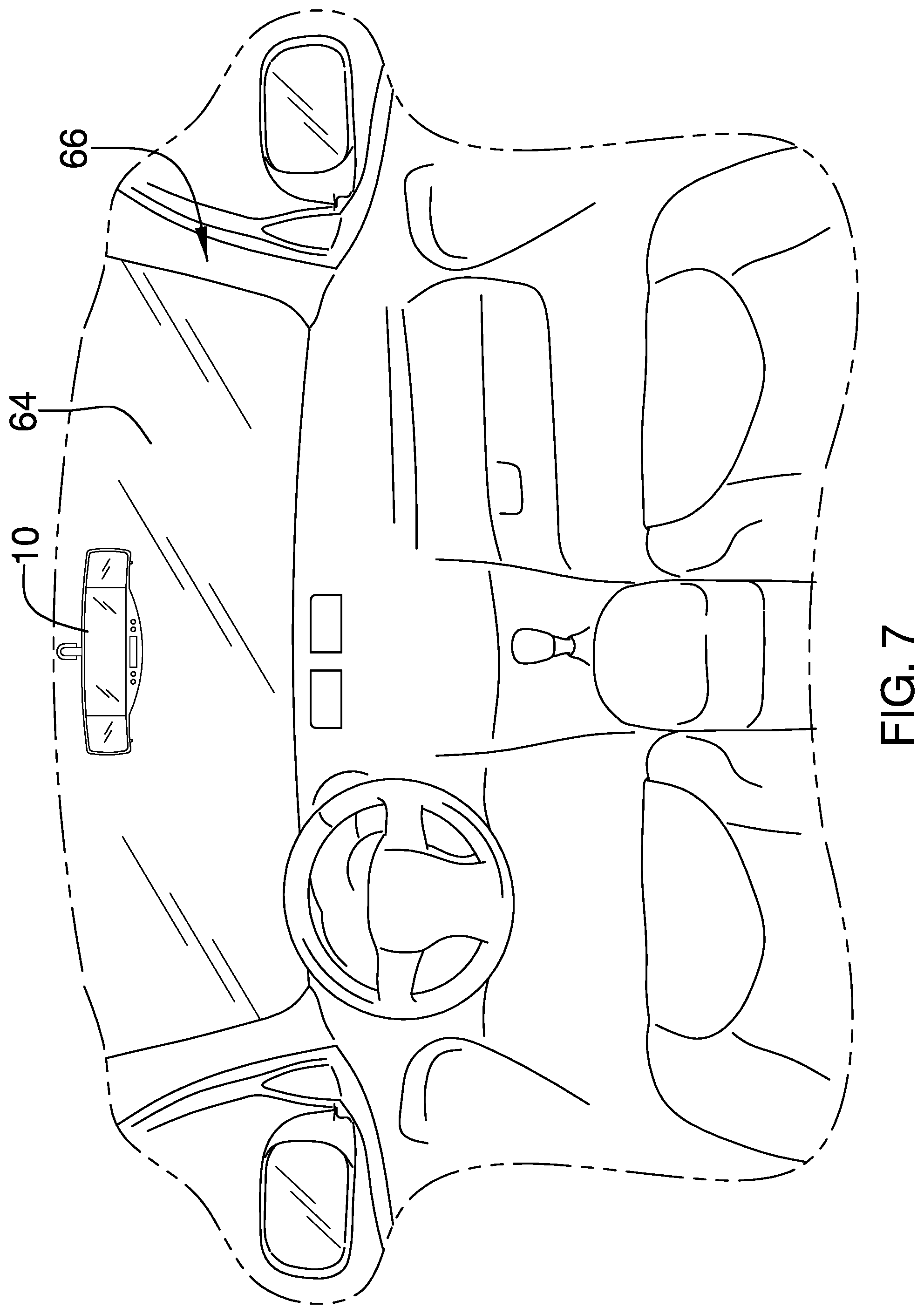 Patent US12403828 Figure 5 – Adjustable vehicular rearview mirror device