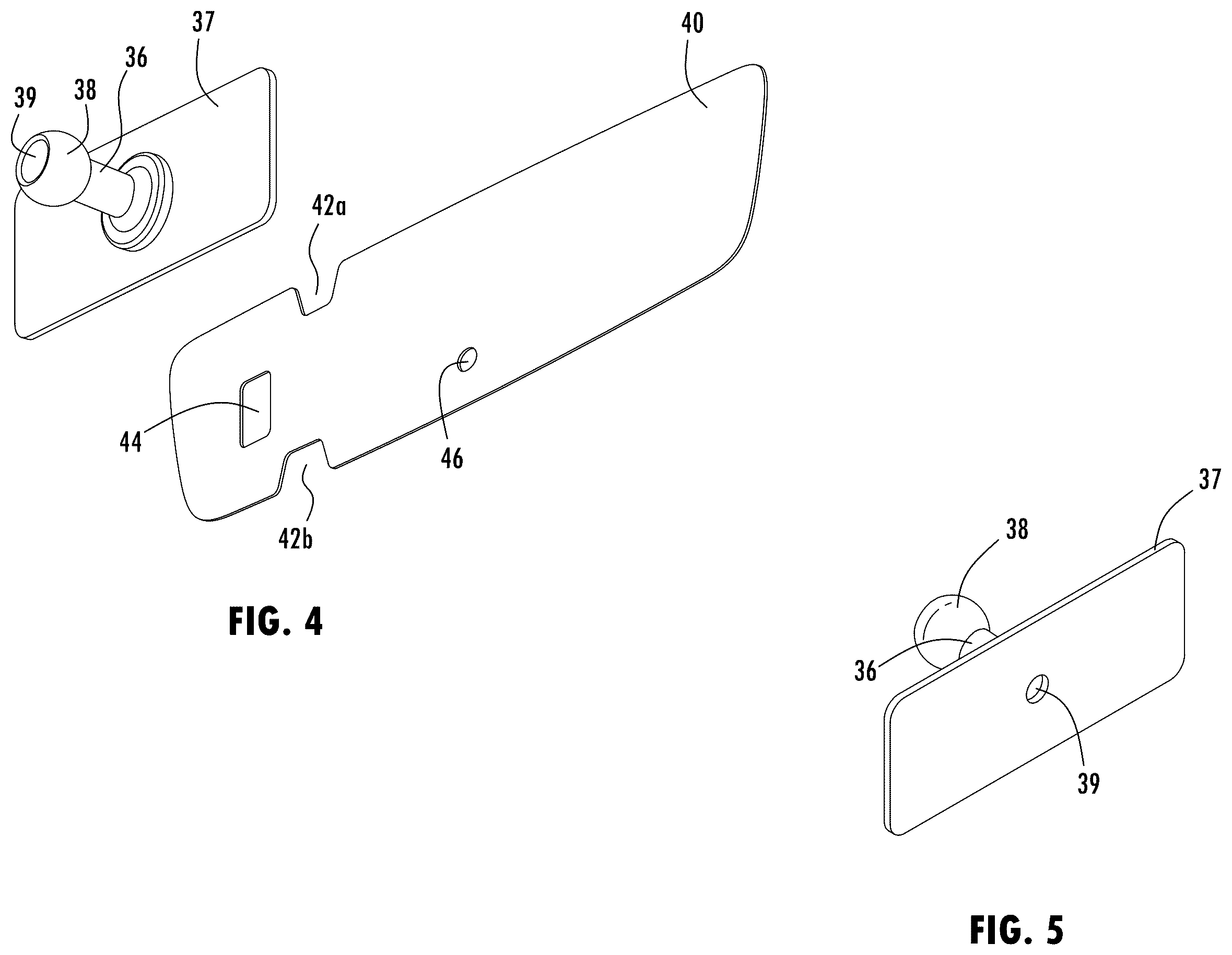 Patent US12403829 Figure 3 – Low profile inside mirror with mount fixed to a substrate of a mirror element