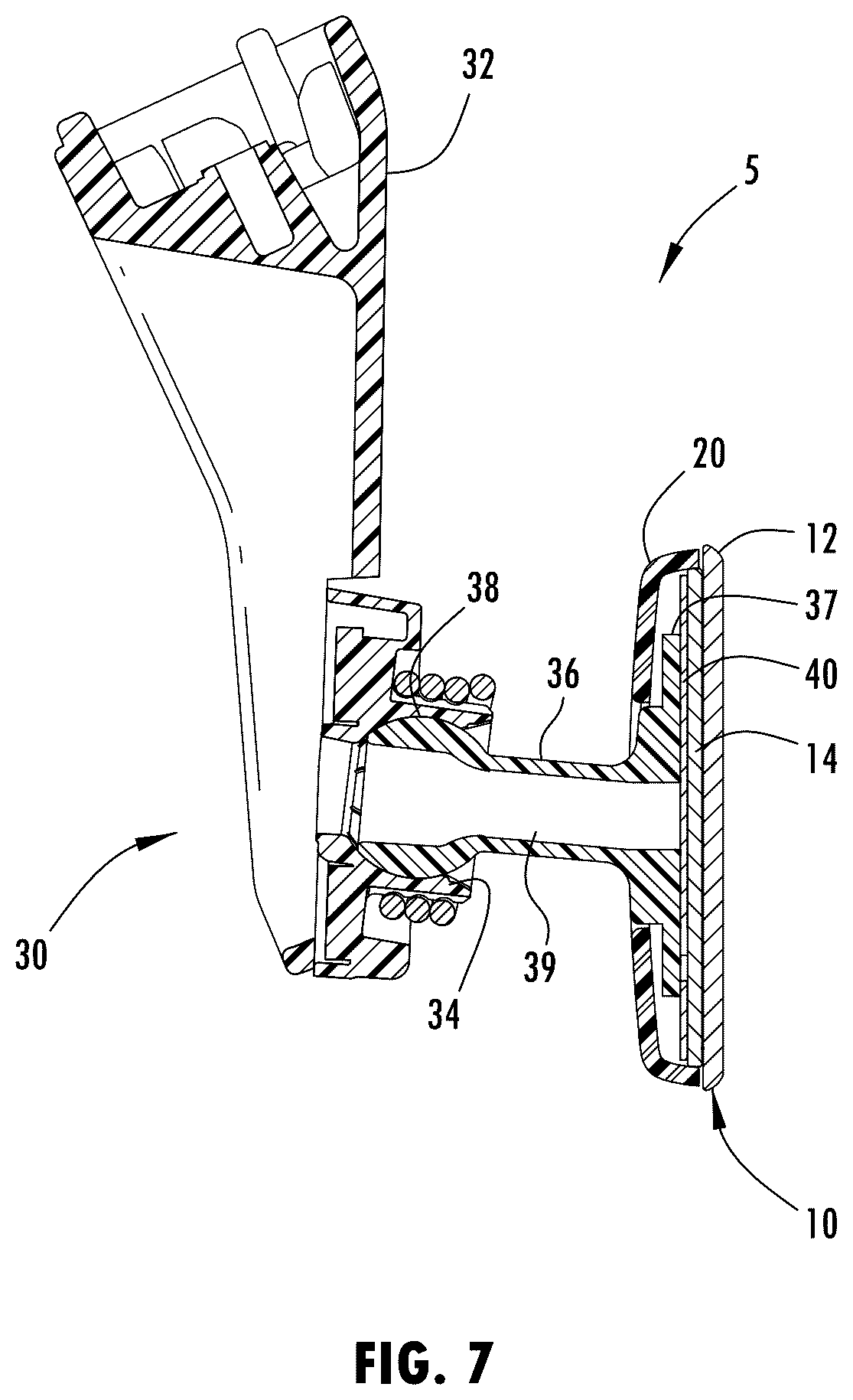 Patent US12403829 Figure 5 – Low profile inside mirror with mount fixed to a substrate of a mirror element