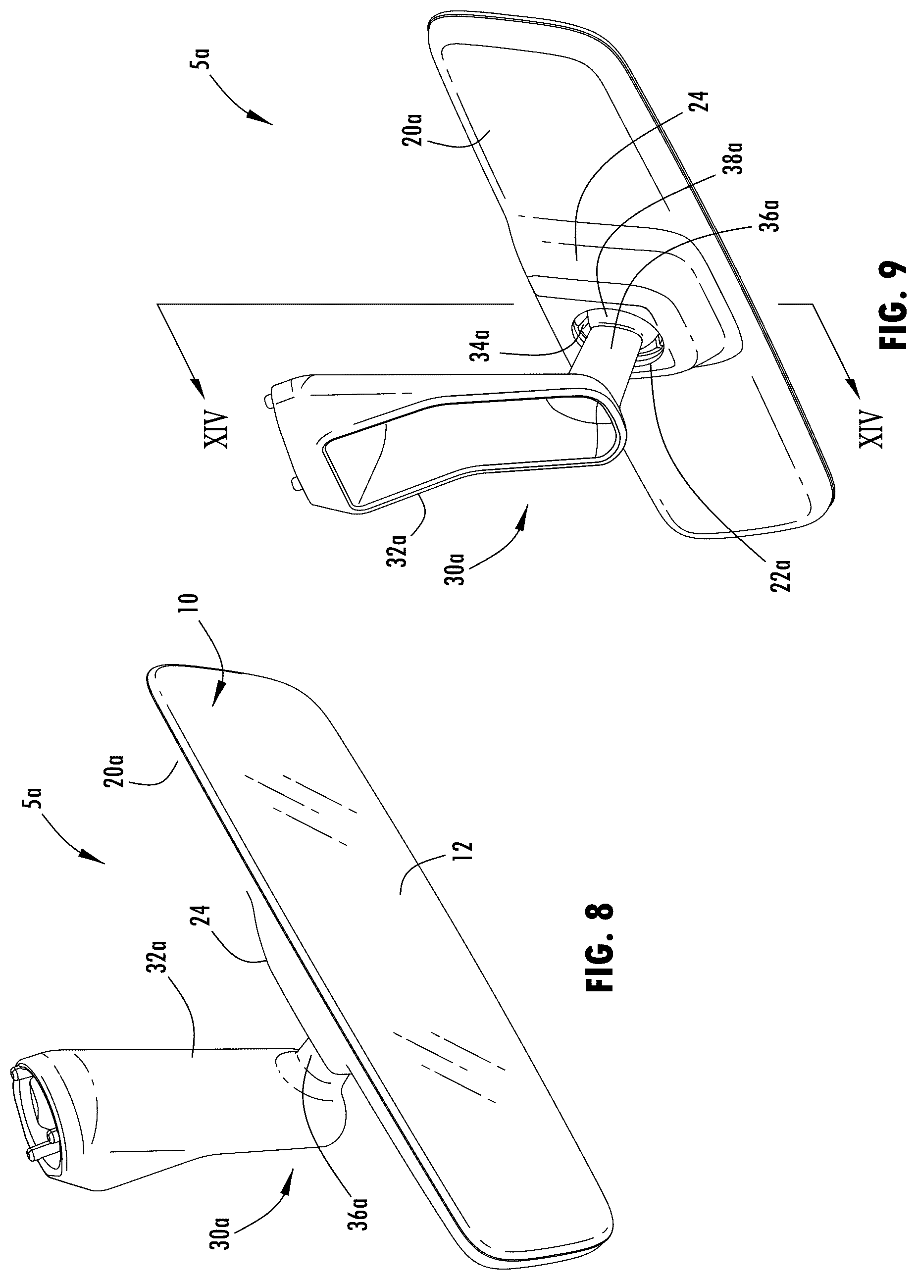 Patent US12403829 Figure 6 – Low profile inside mirror with mount fixed to a substrate of a mirror element