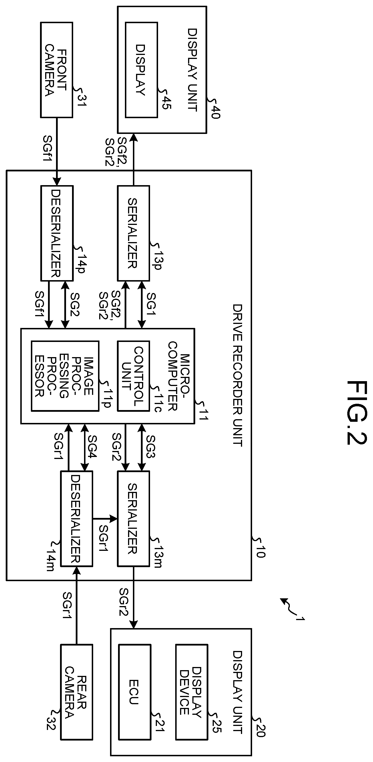 Patent US12403833 Figure 2 – Vehicle display control device and display control method for processing an image based on a number of lanes detected