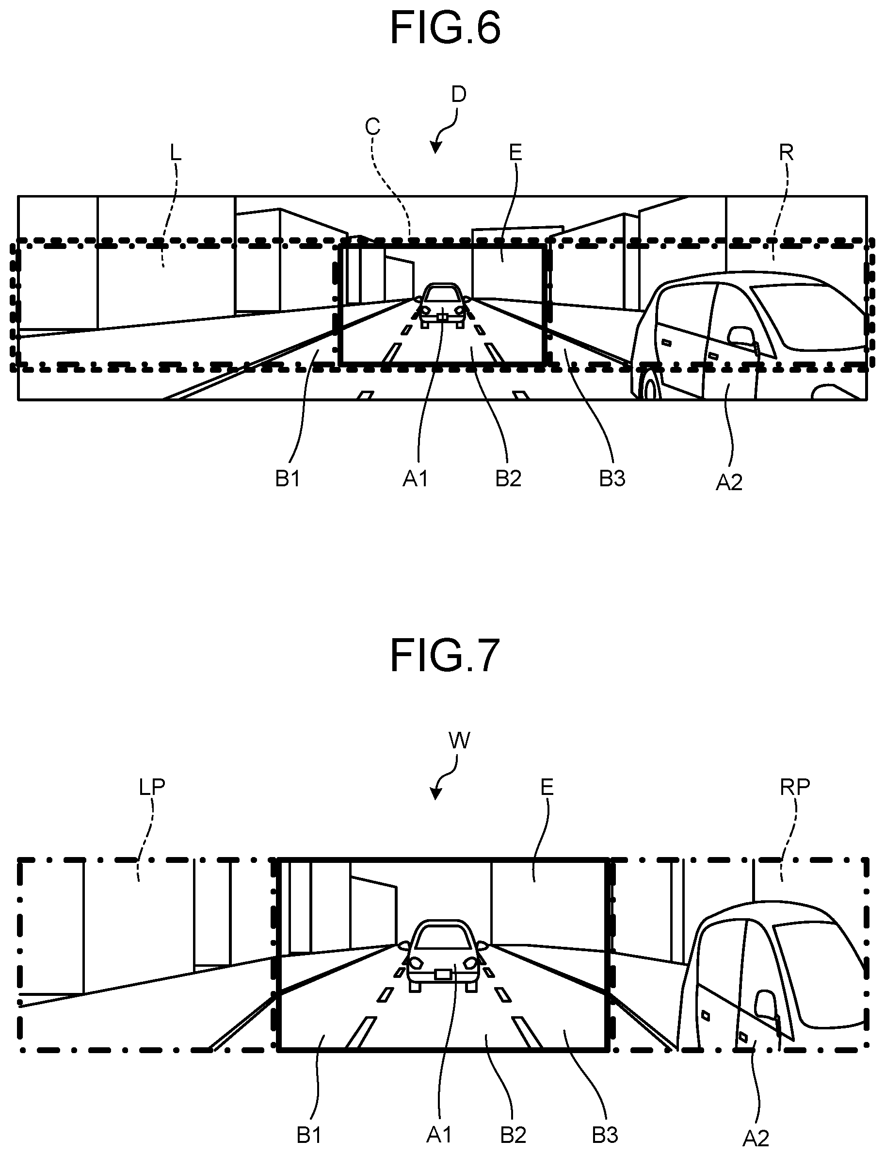 Patent US12403833 Figure 5 – Vehicle display control device and display control method for processing an image based on a number of lanes detected