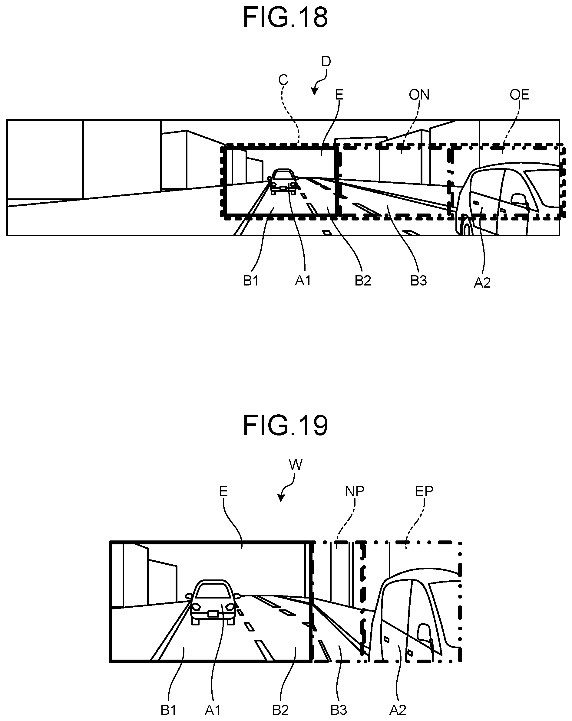 Patent US12403833 Figure 13 – Vehicle display control device and display control method for processing an image based on a number of lanes detected