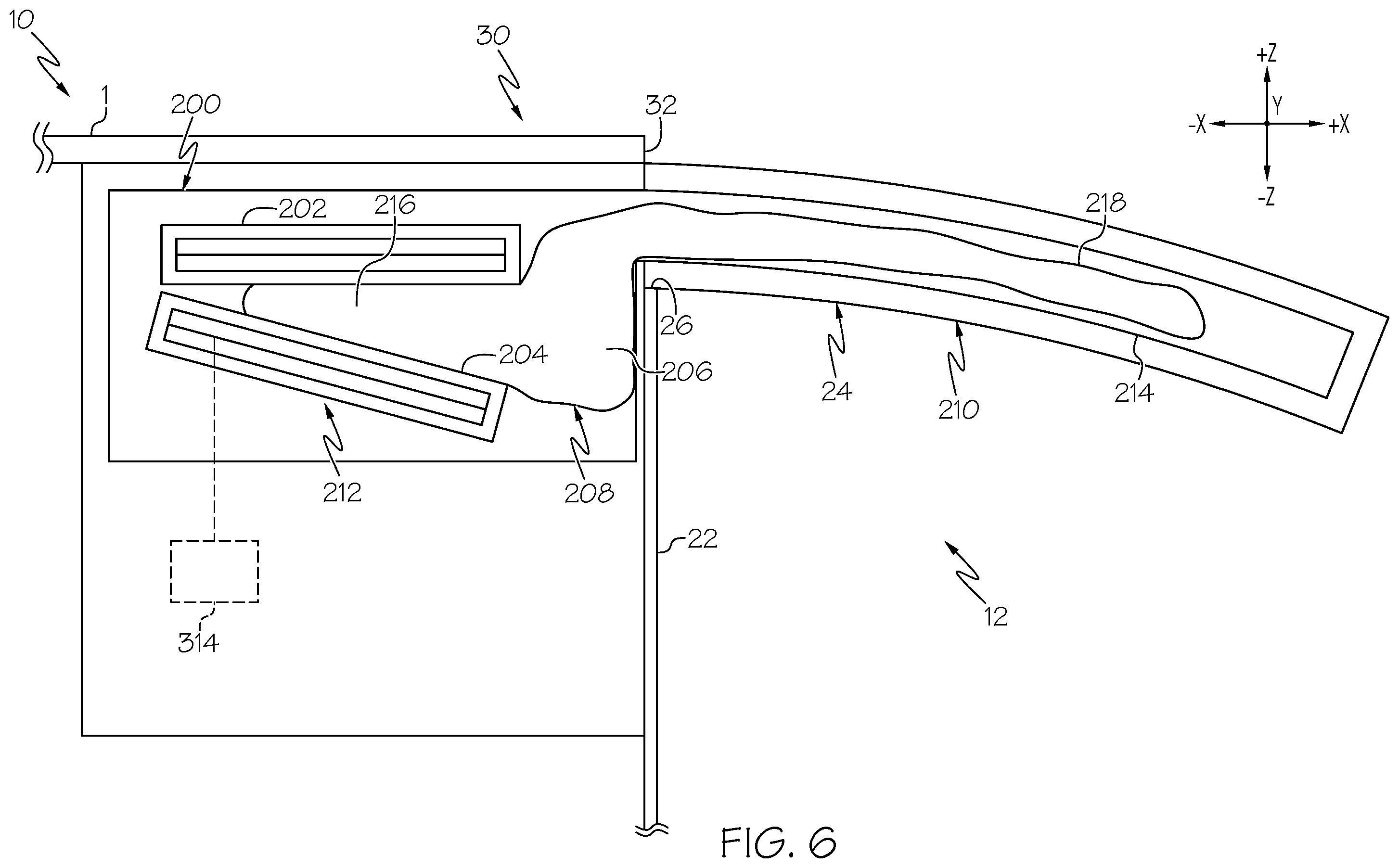 Patent US12403836 Figure 5 – Storage compartment assemblies having artificial muscles and methods of operating storage compartment assemblies