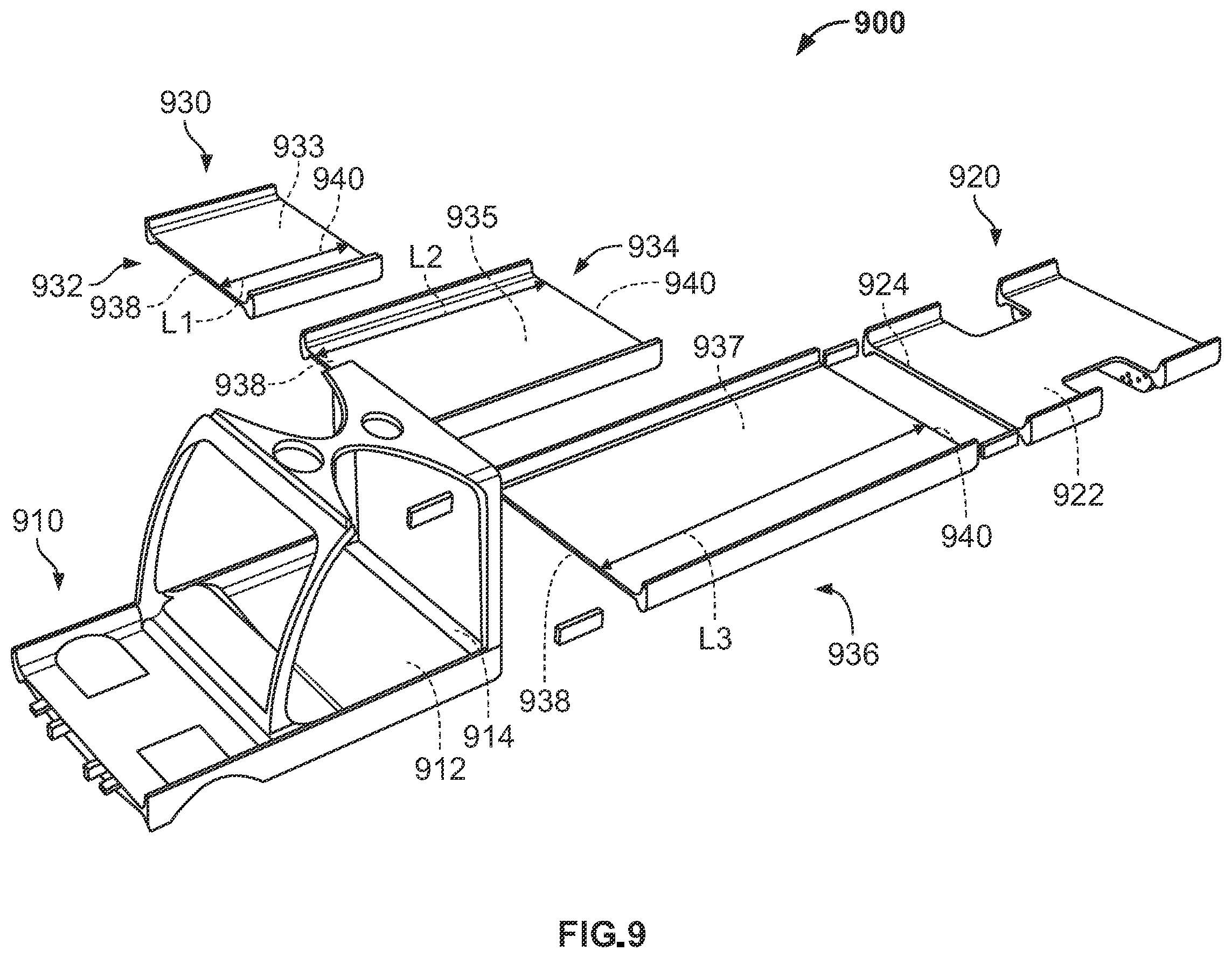 Patent US12403838 Figure 8 – Electric vehicles incorporating flatbeds and methods associated therewith