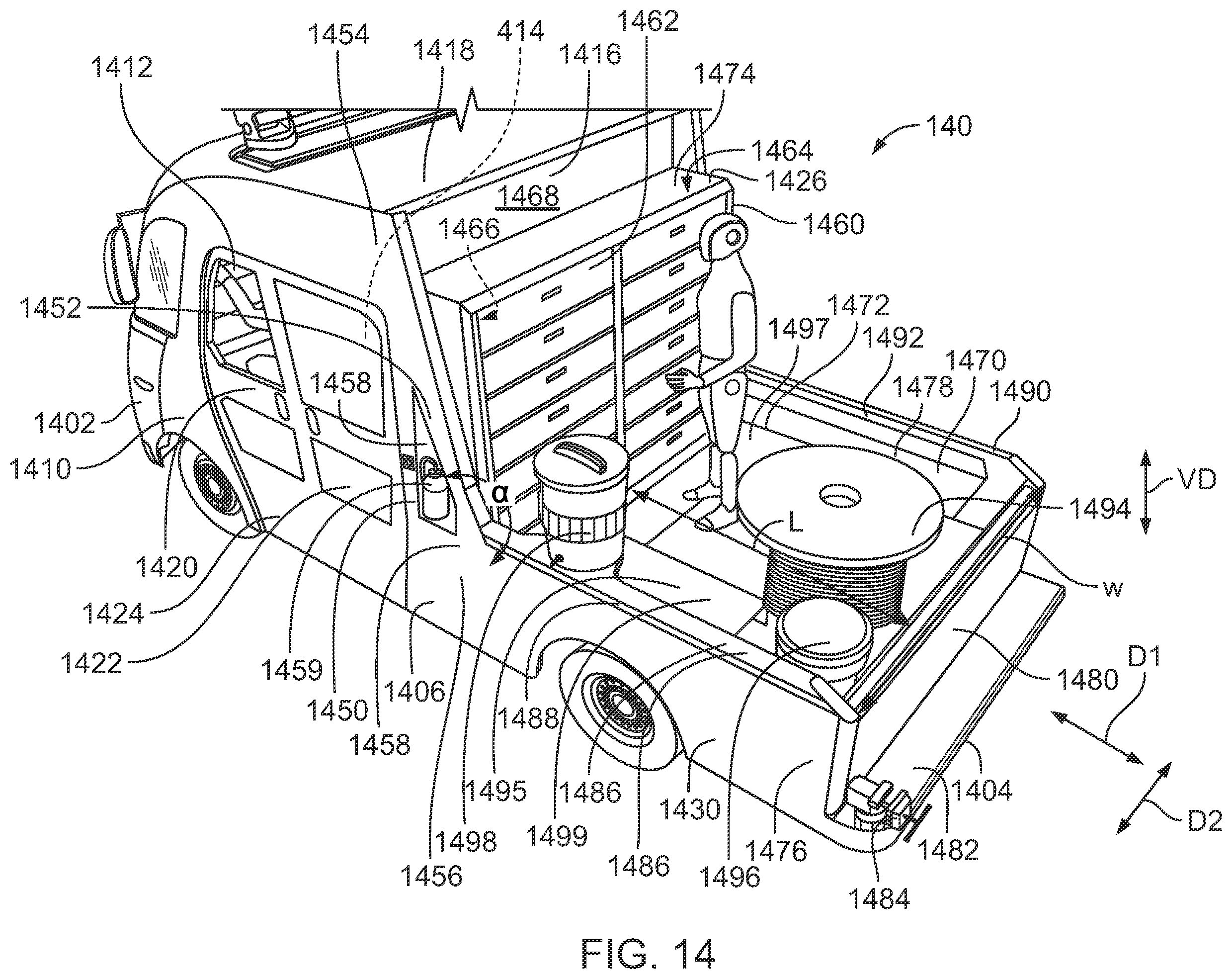 Patent US12403838 Figure 13 – Electric vehicles incorporating flatbeds and methods associated therewith