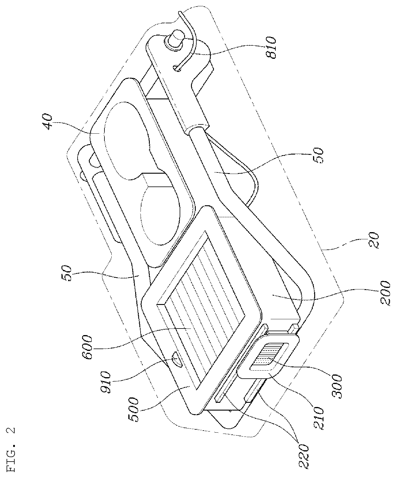 Patent US12403843 Figure 2 – Beam projector apparatus for vehicle