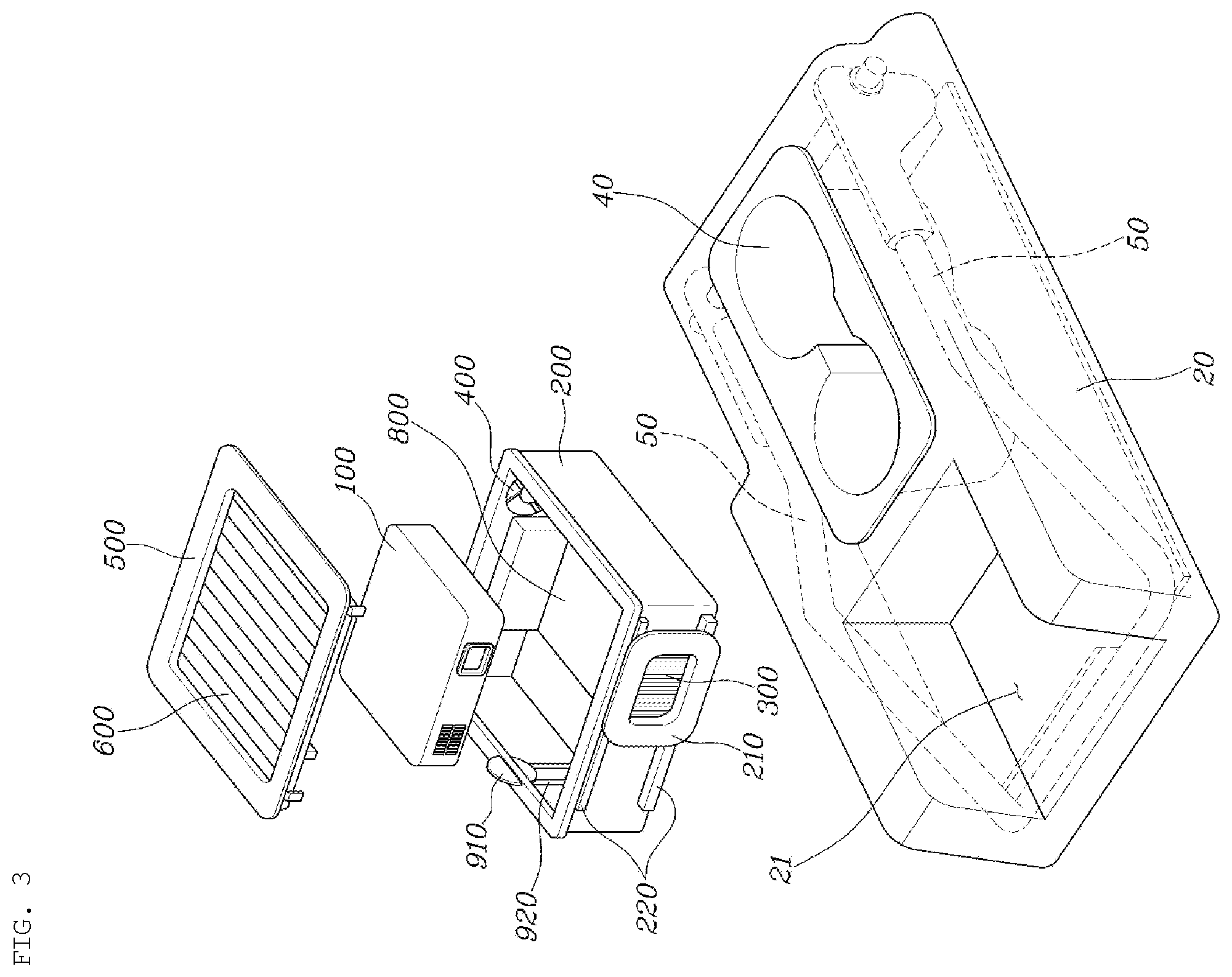 Patent US12403843 Figure 3 – Beam projector apparatus for vehicle