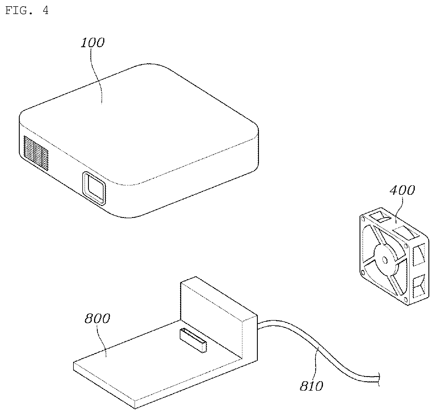 Patent US12403843 Figure 4 – Beam projector apparatus for vehicle
