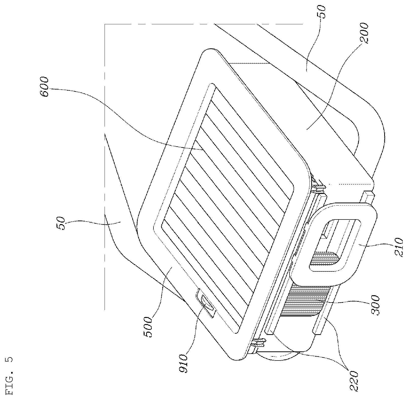 Patent US12403843 Figure 5 – Beam projector apparatus for vehicle