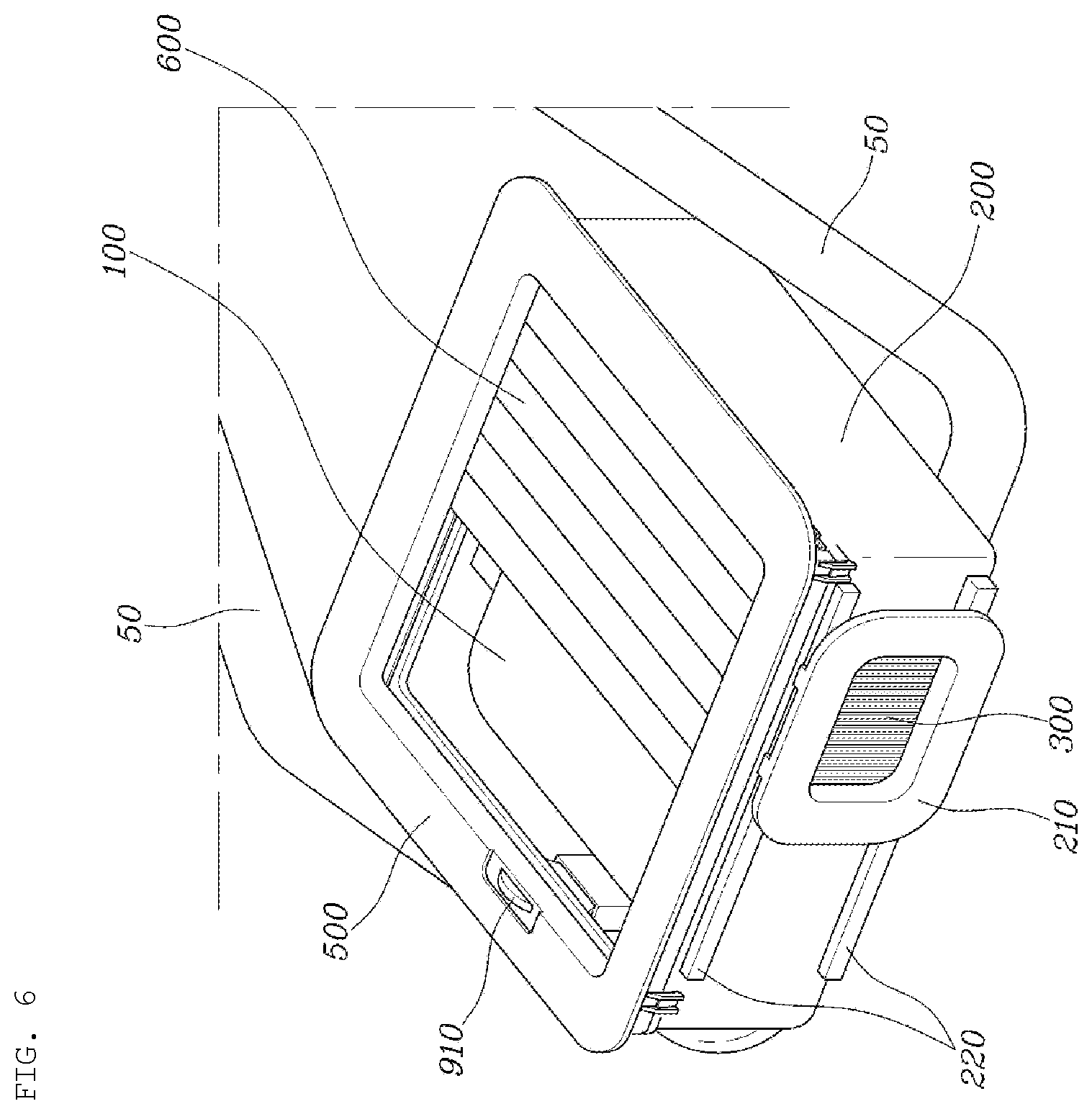 Patent US12403843 Figure 6 – Beam projector apparatus for vehicle