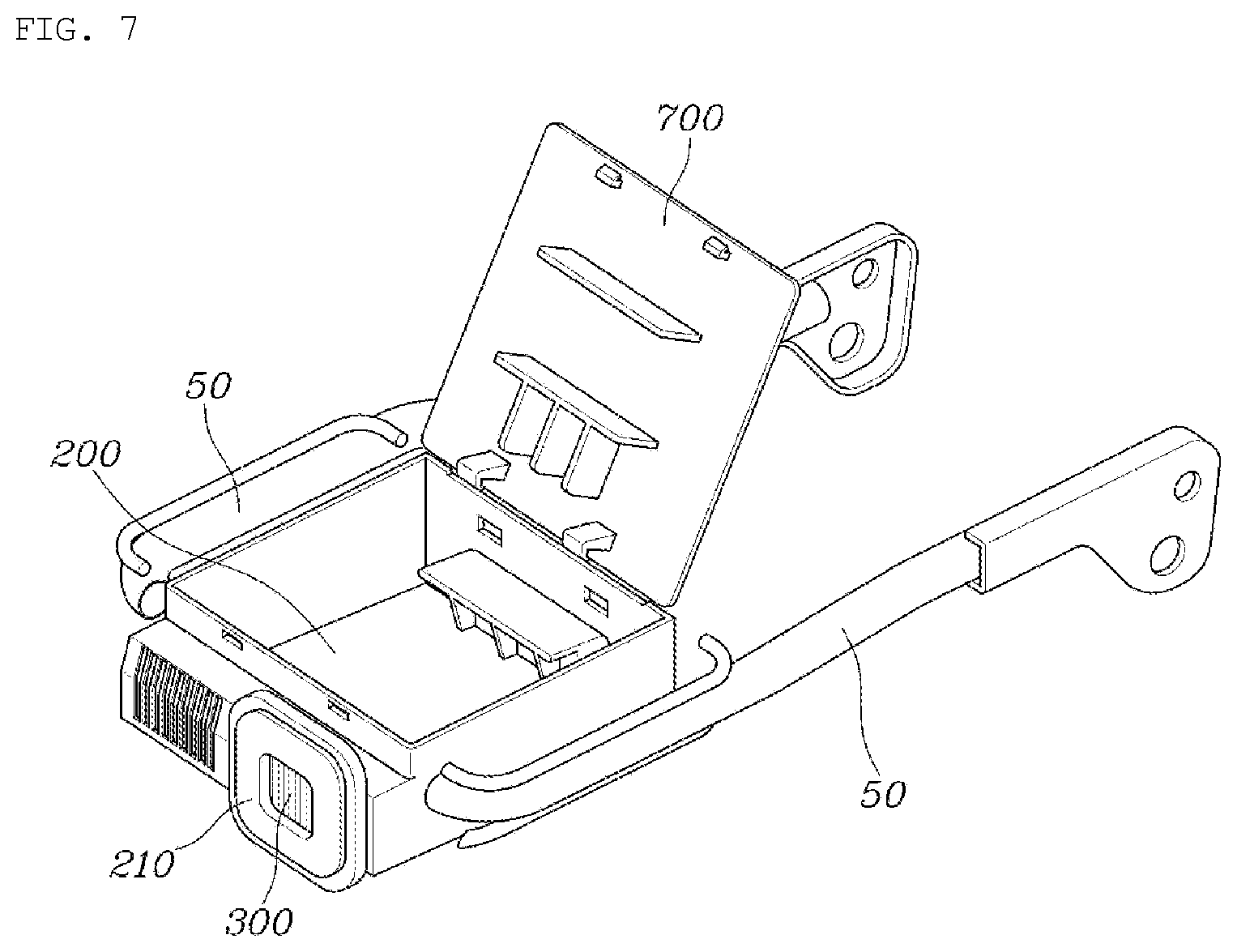 Patent US12403843 Figure 7 – Beam projector apparatus for vehicle