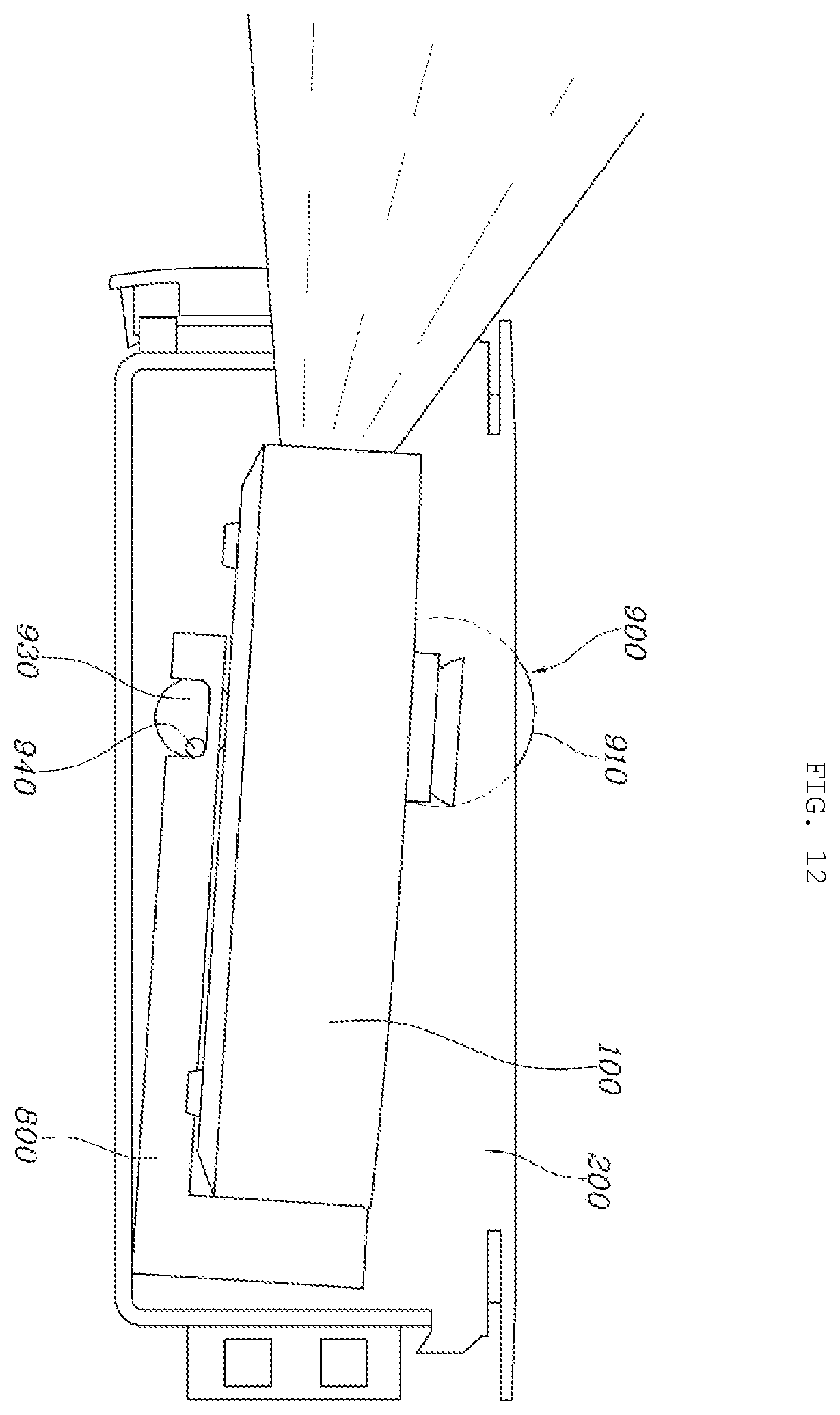 Patent US12403843 Figure 12 – Beam projector apparatus for vehicle