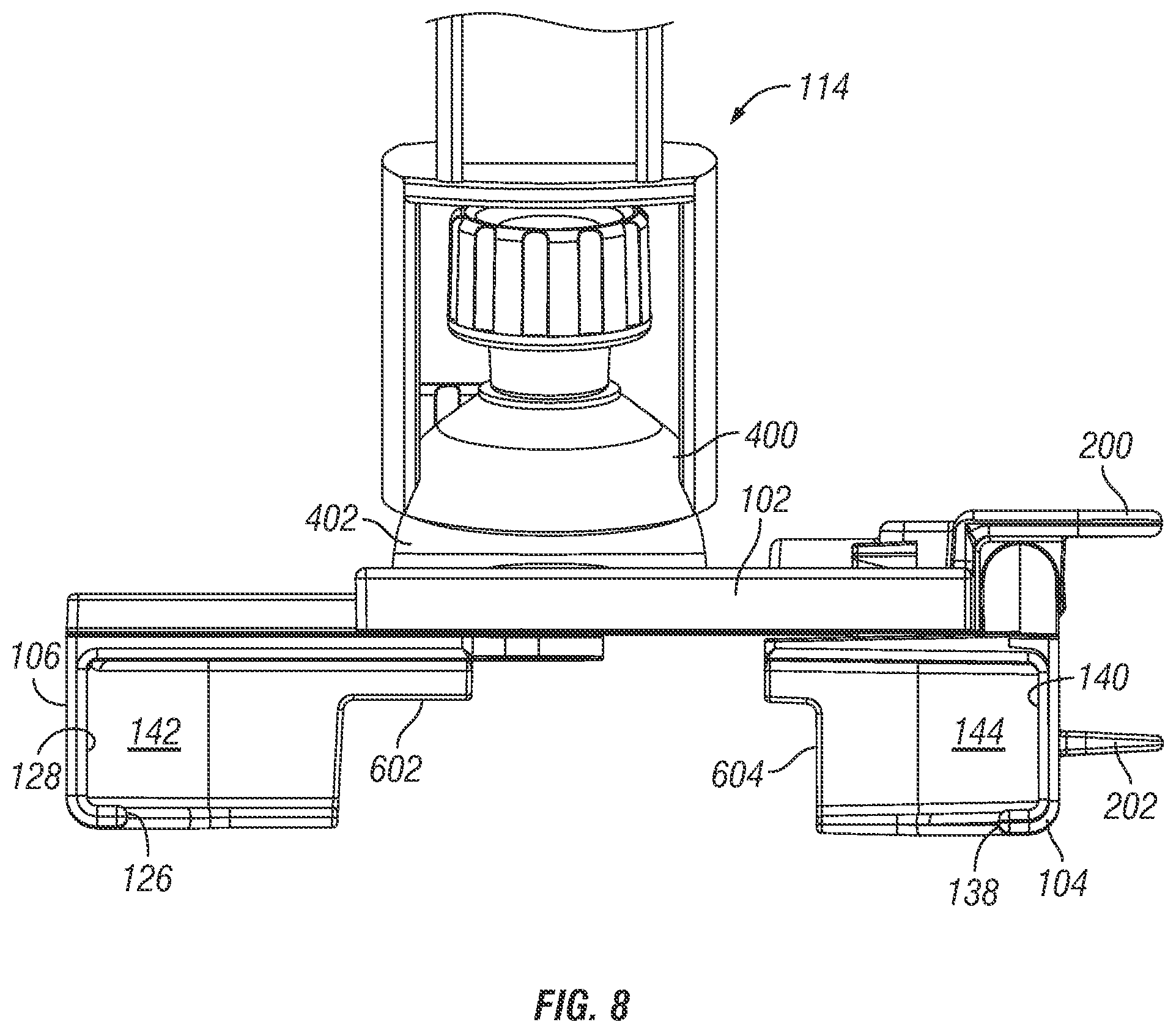 Patent US12403844 Figure 9 – Windshield phone mount with extension arm bumper