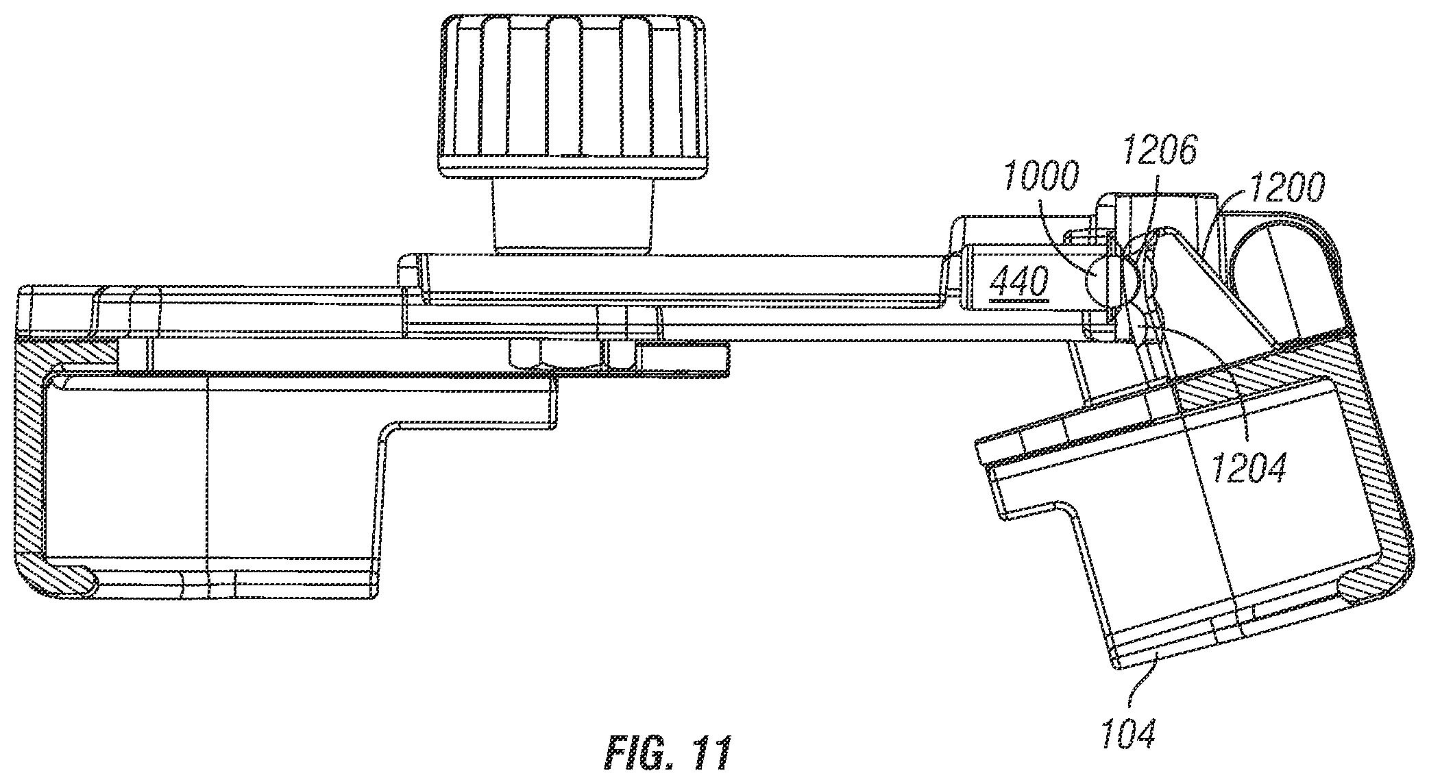 Patent US12403844 Figure 12 – Windshield phone mount with extension arm bumper