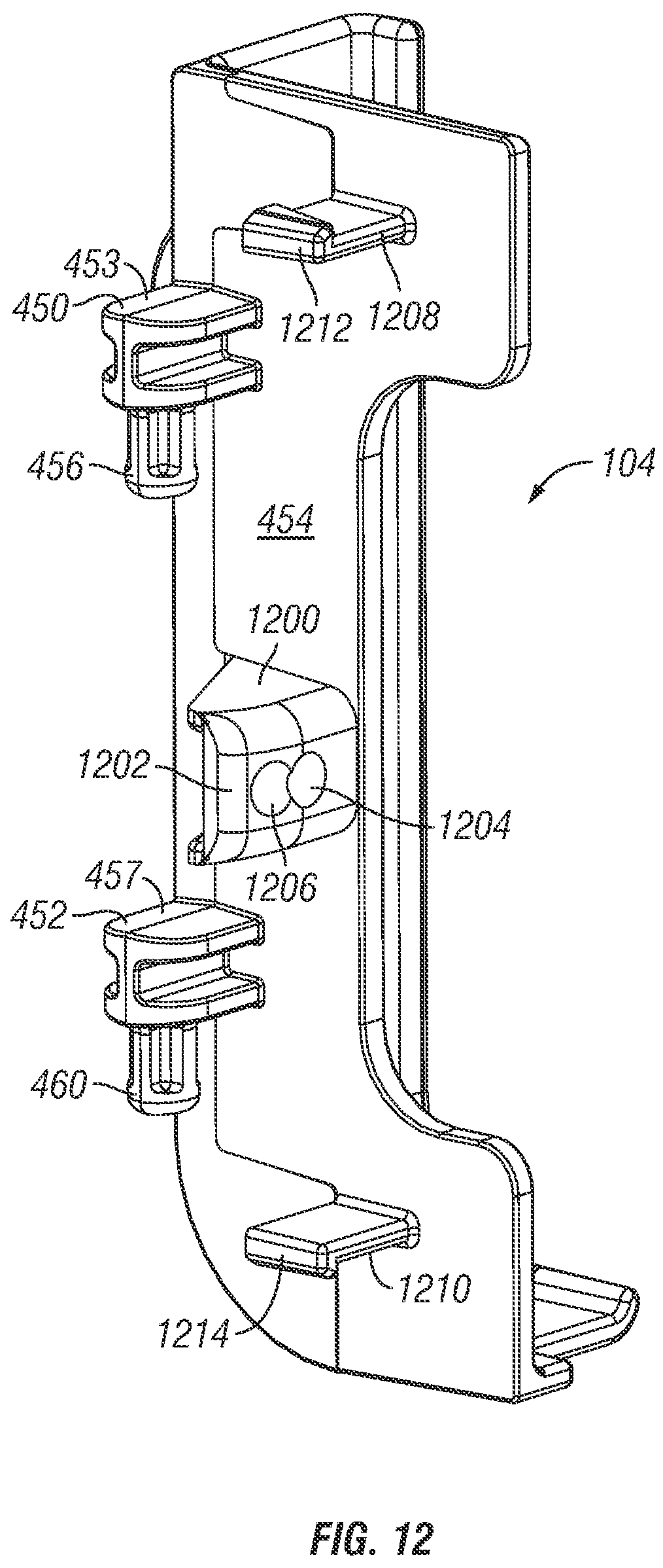 Patent US12403844 Figure 13 – Windshield phone mount with extension arm bumper