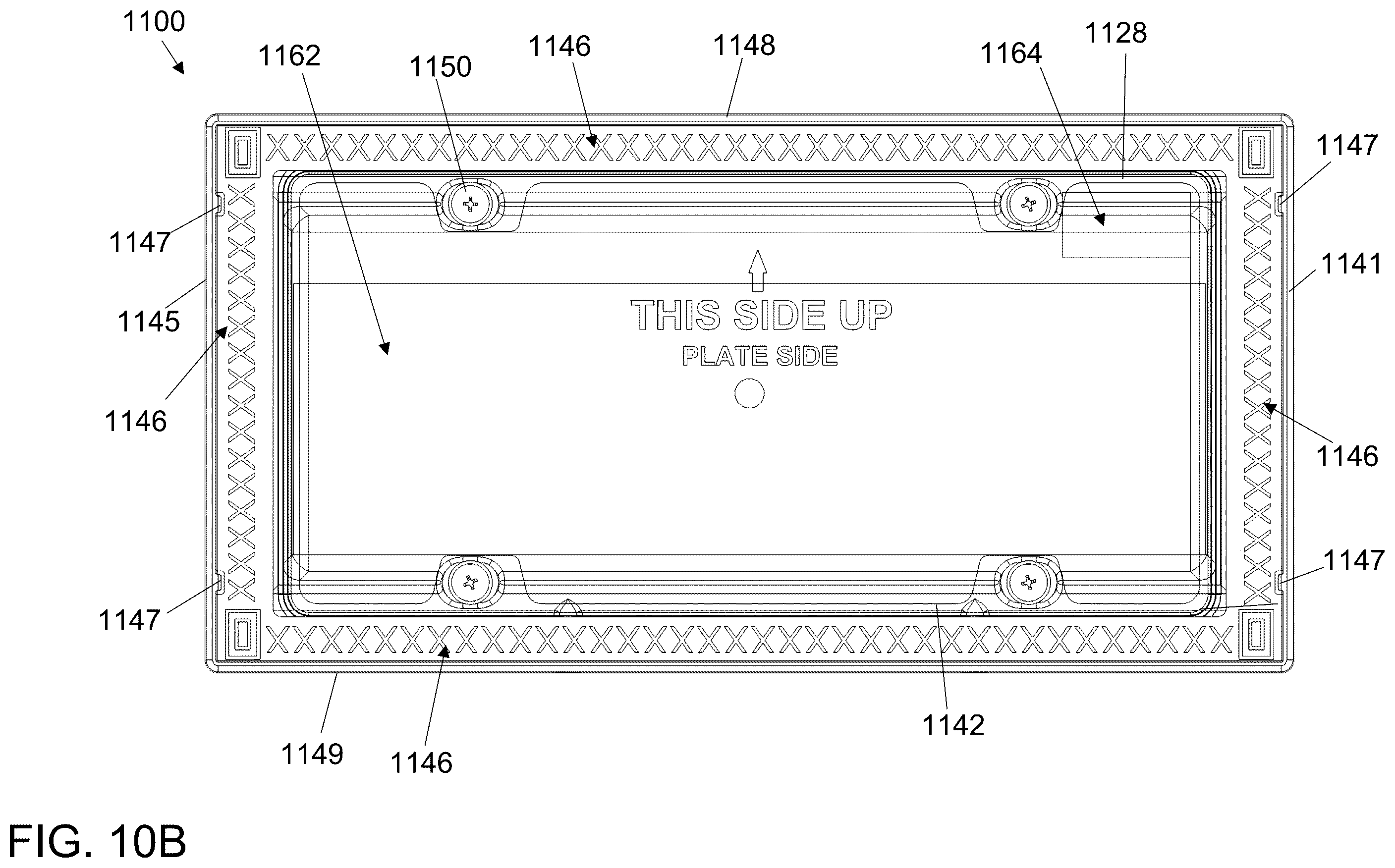 Patent US12403848 Figure 13 – License plate holder