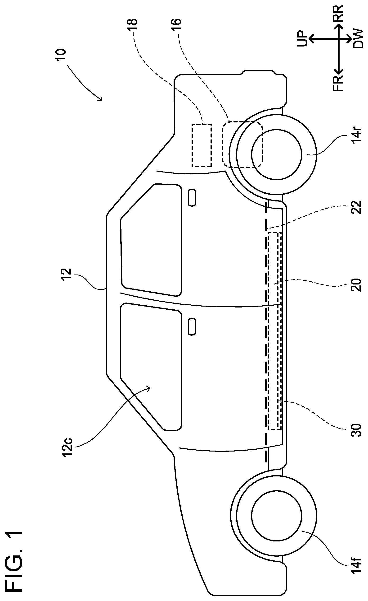 Patent US12403853 Figure 1 – Vehicle