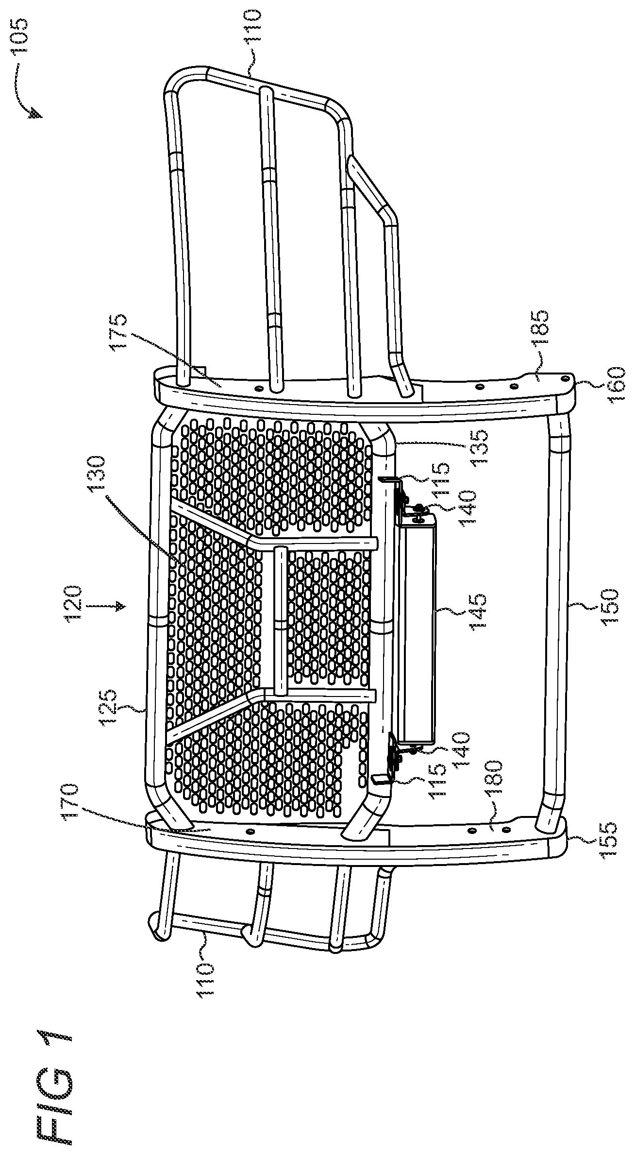 Patent US12403855 Figure 1 – Modular rugged grille guard