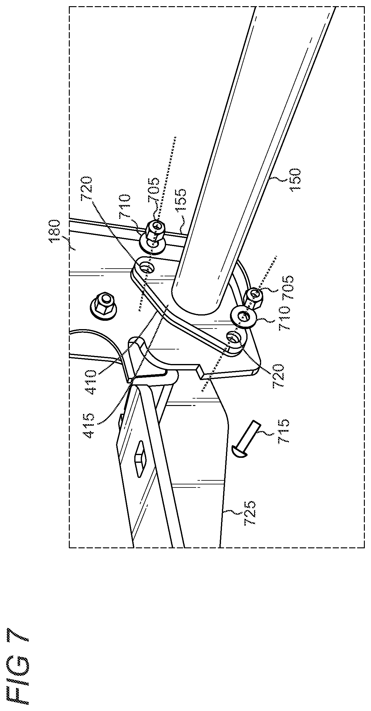 Patent US12403855 Figure 7 – Modular rugged grille guard