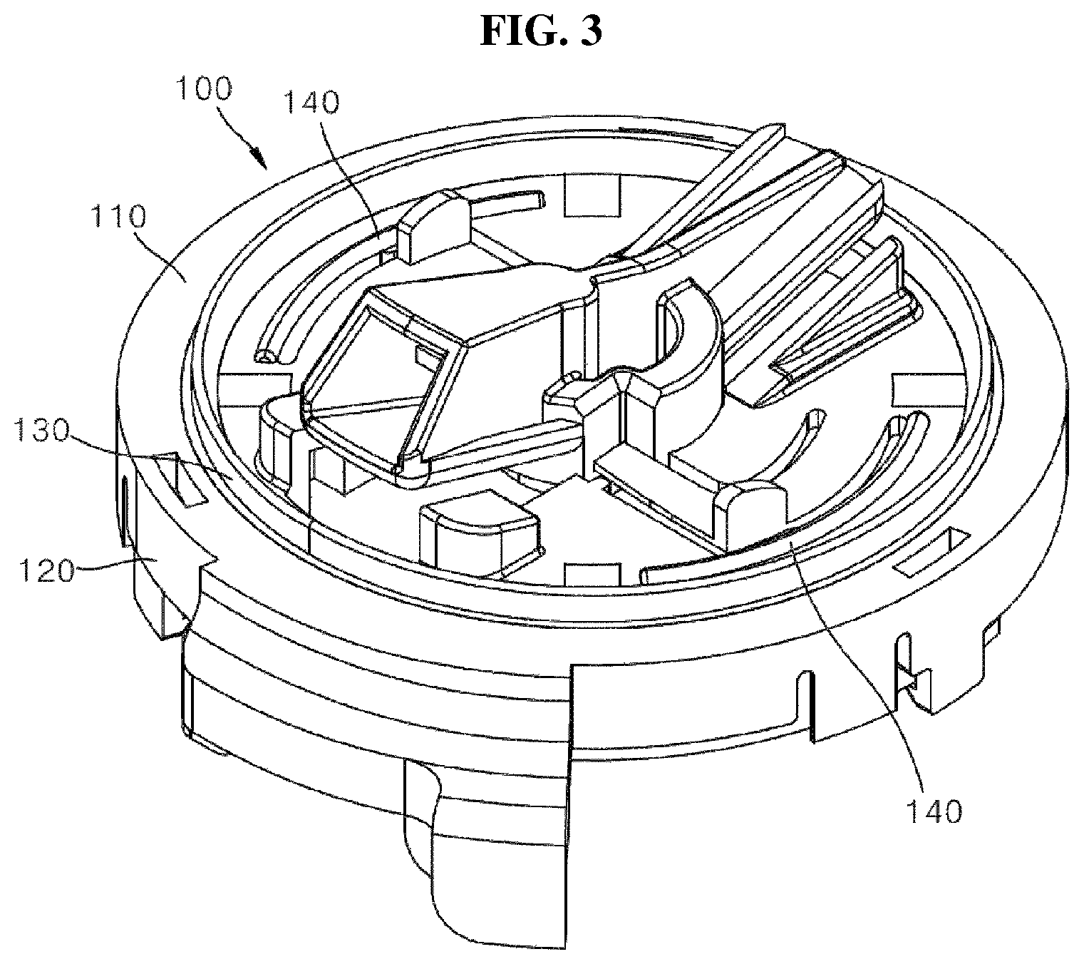 Patent US12403856 Figure 3 – Fixing device for installing pressure-type airbag sensor