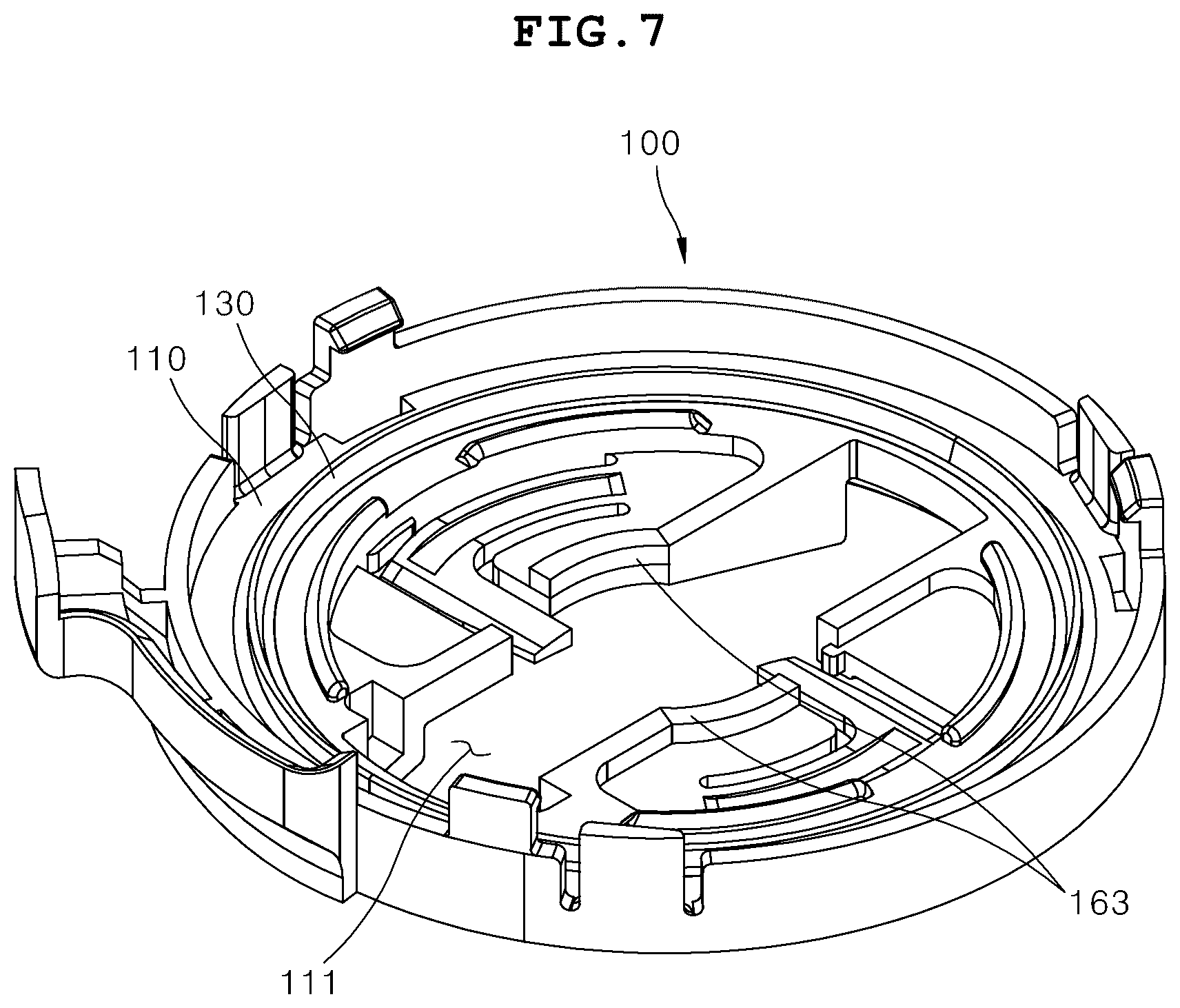 Patent US12403856 Figure 7 – Fixing device for installing pressure-type airbag sensor