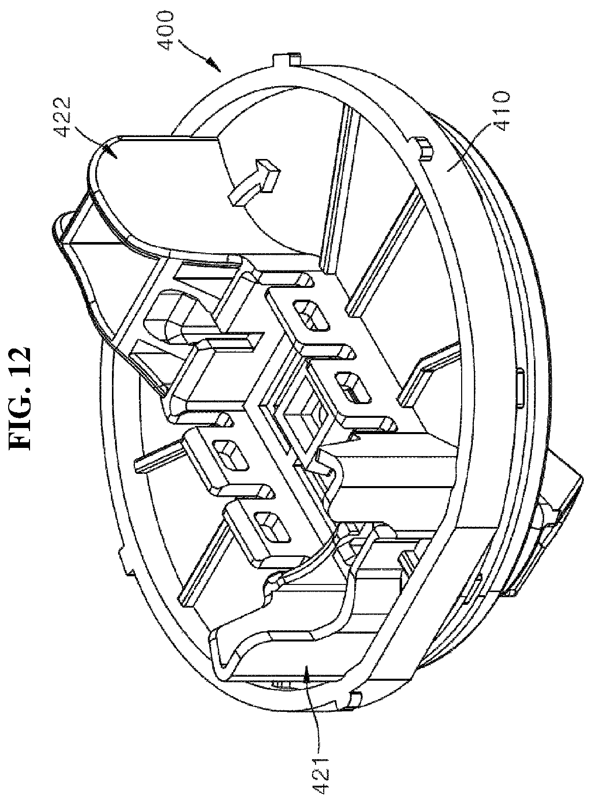 Patent US12403856 Figure 12 – Fixing device for installing pressure-type airbag sensor