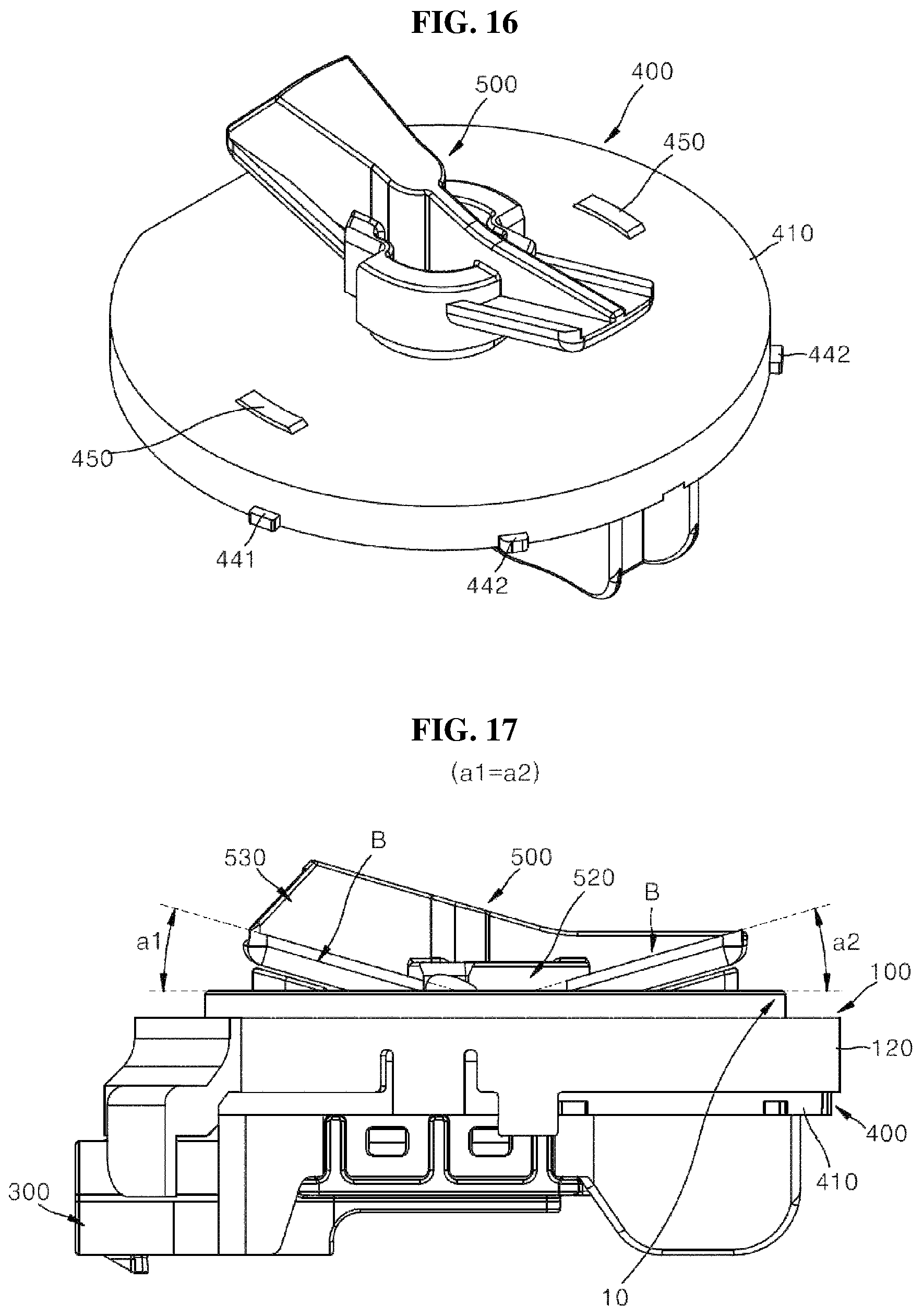 Patent US12403856 Figure 16 – Fixing device for installing pressure-type airbag sensor