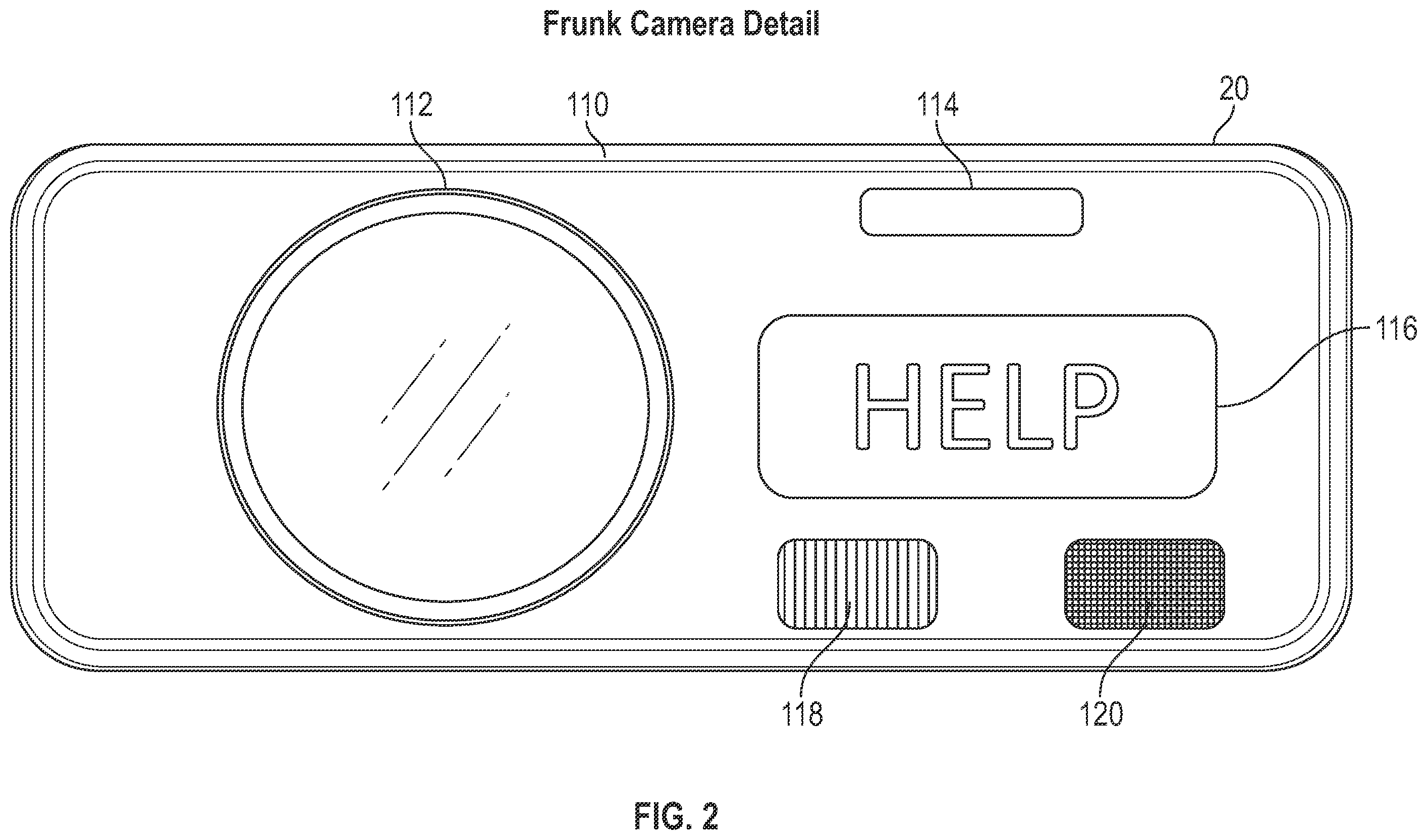 Patent US12403857 Figure 2 – Accessible delivery storage and anti-entrapment feature for an electric vehicle front trunk