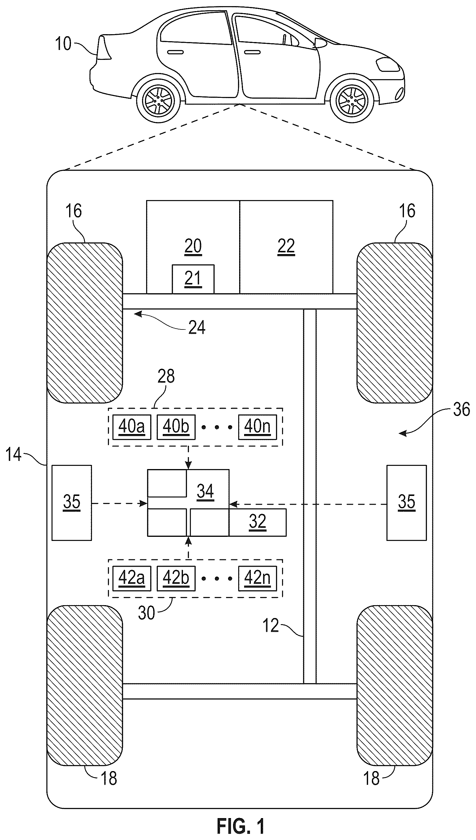 Patent US12403858 Figure 1 – Supplemental inflatable restraint installation system